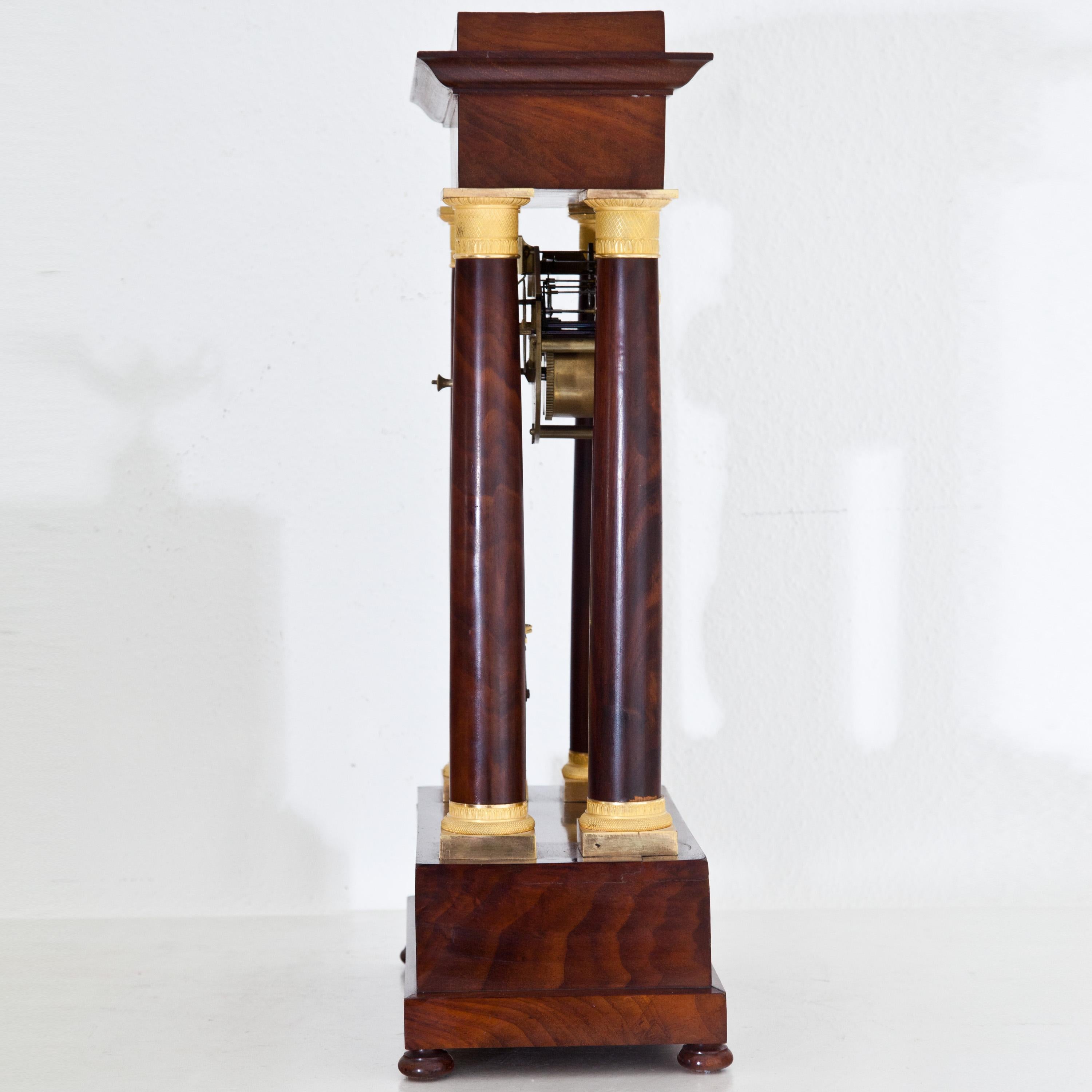Empire Portal Clock, France, Early 19th Century In Good Condition For Sale In Greding, DE