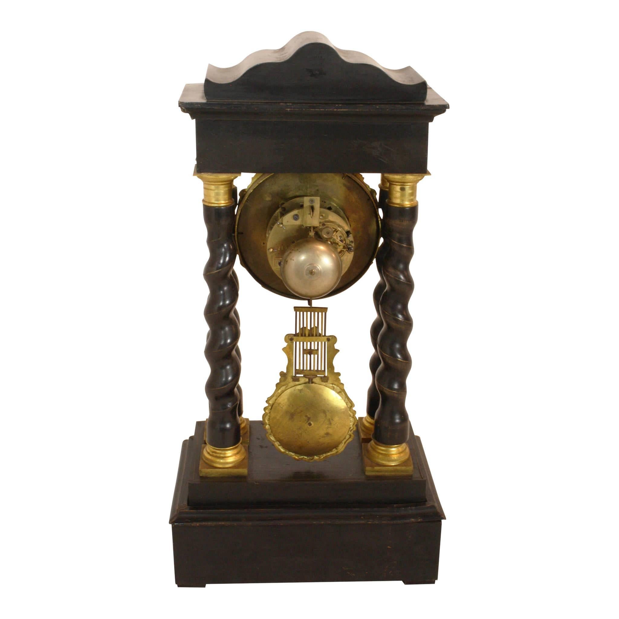 Empire Portico Clock, circa 1880 2
