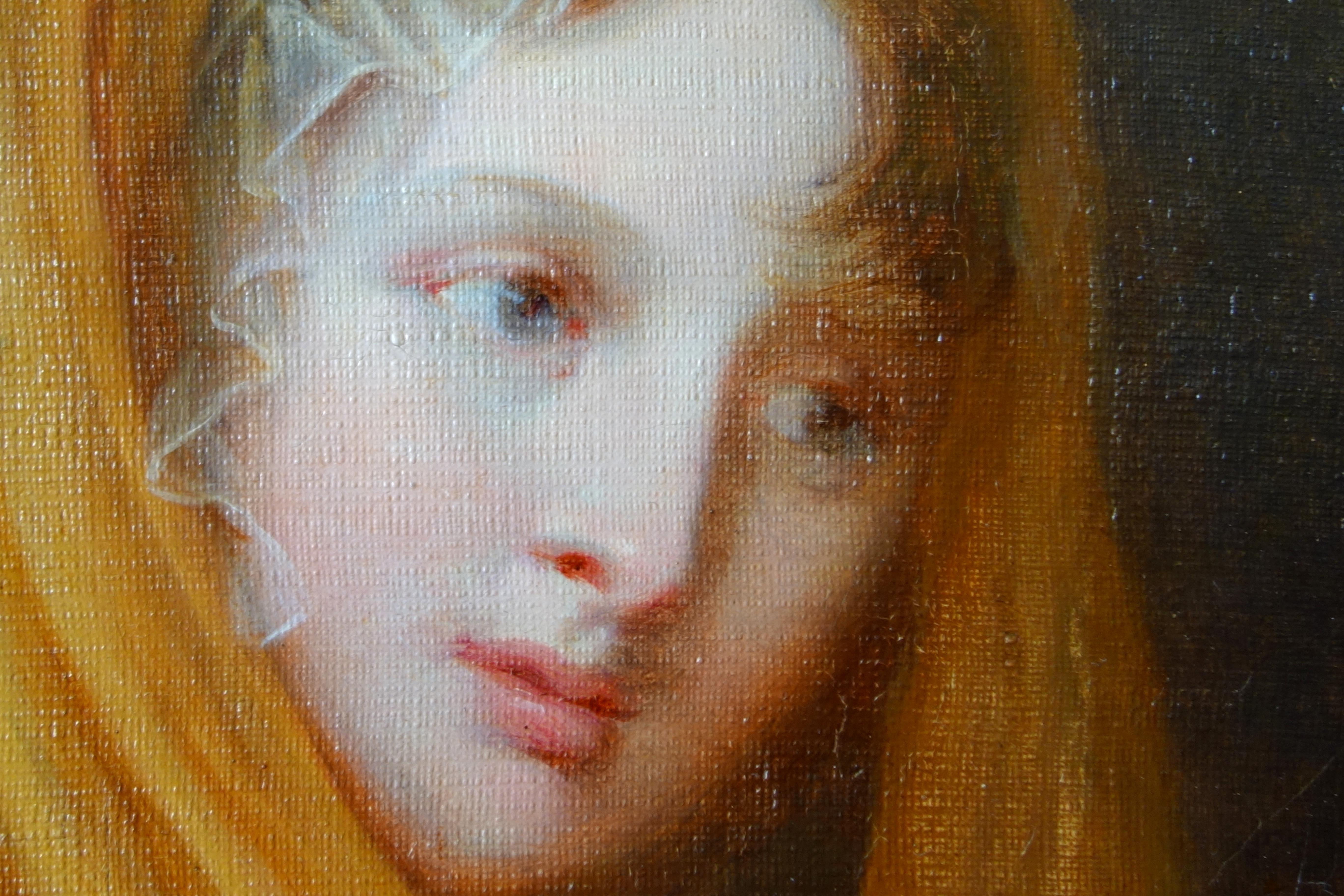 Empire portrait of a vestal virgin, 19th French century school, oil on canvas In Good Condition In GRENOBLE, FR