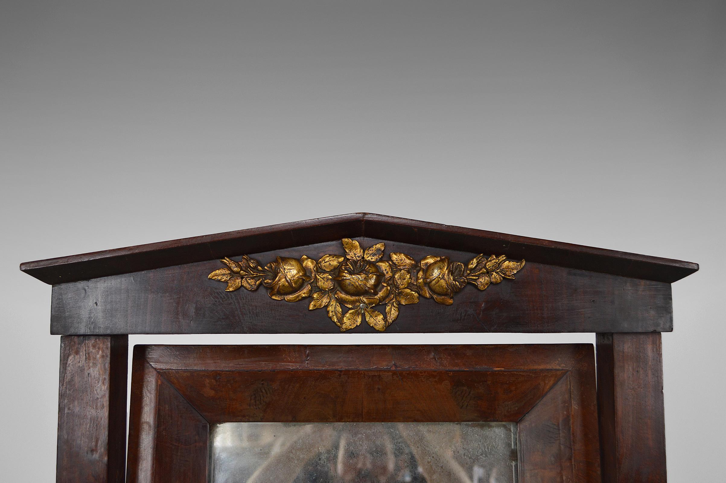 Empire Psyche Mirror in Mahogany, France, early 19th century For Sale 4
