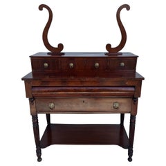 Empire Revival Biedermeier Style Mahogany Vanity without mirror