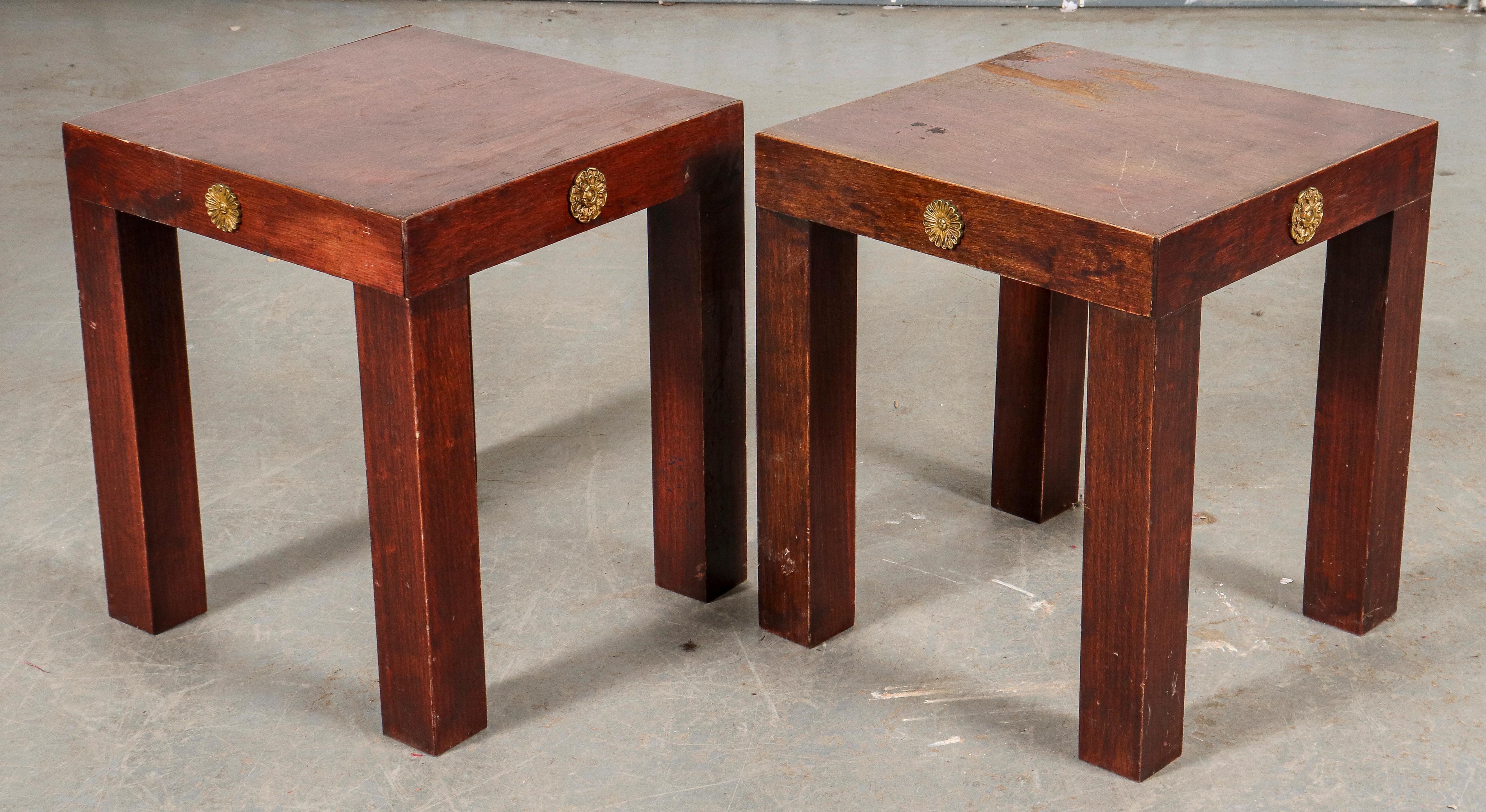 19th Century Empire Revival Diminutive Pedestal Tables, Pair For Sale