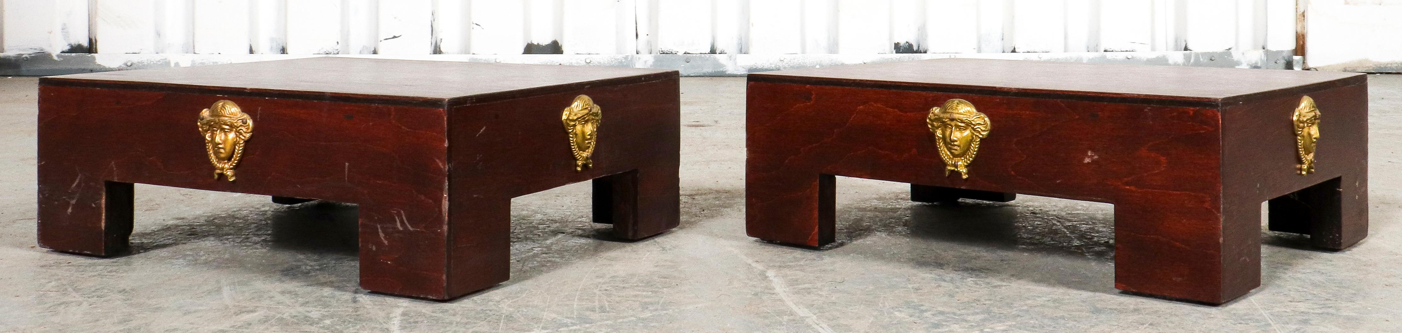 Empire Revival Diminutive Pedestals, Pair In Good Condition For Sale In New York, NY