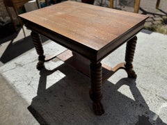 Empire Revival Quarter Sawn Oak Single Drawer Writing Desk