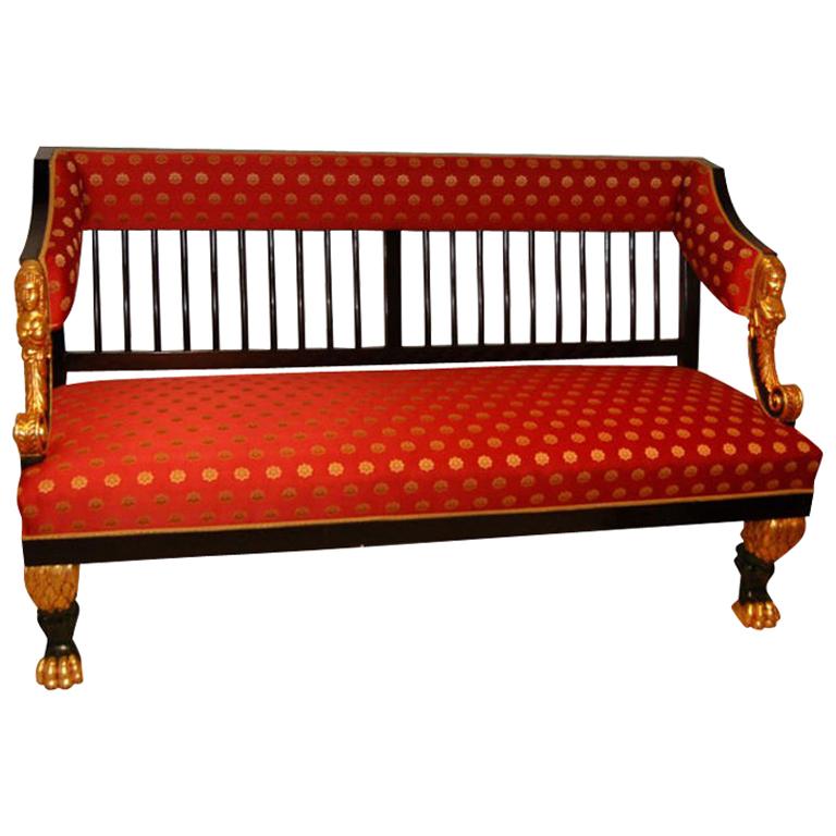 Empire Revival Settee by Sebastian Vogel For Sale