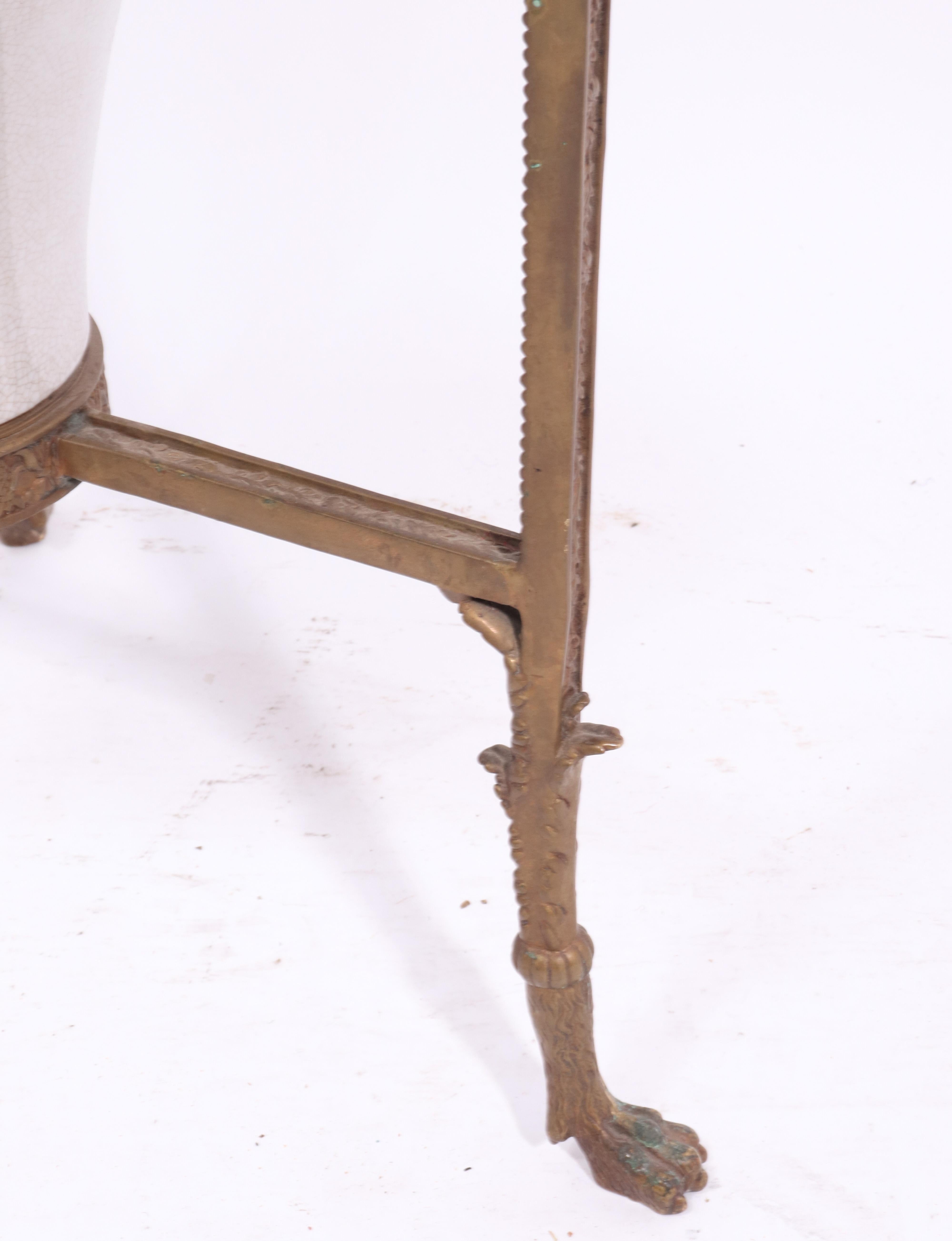 Empire Revival Style Gueridon Bronze Pedestal Table With Planter 1