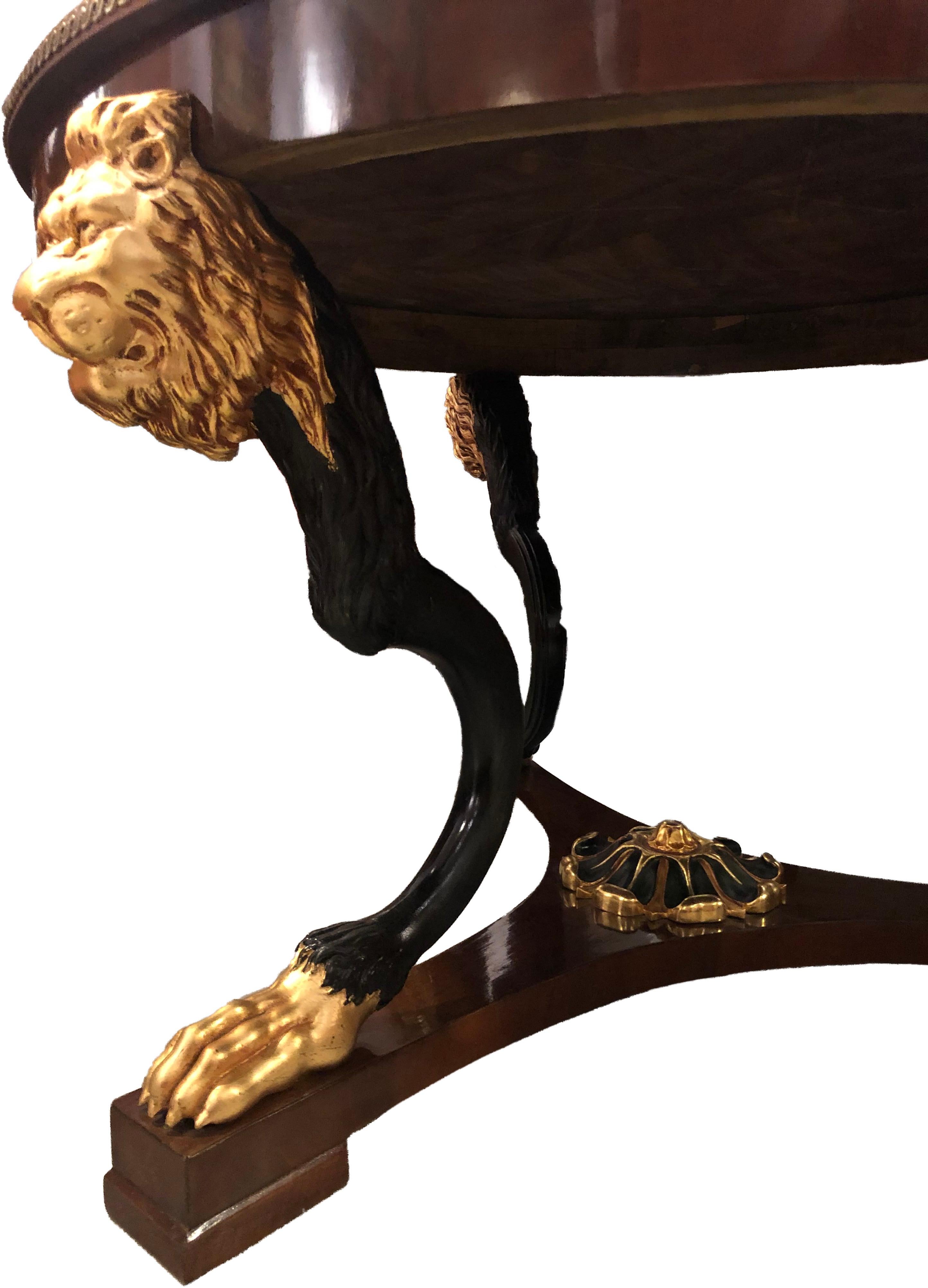 Ebonized Empire Revival Table by Sebastian Vogel For Sale