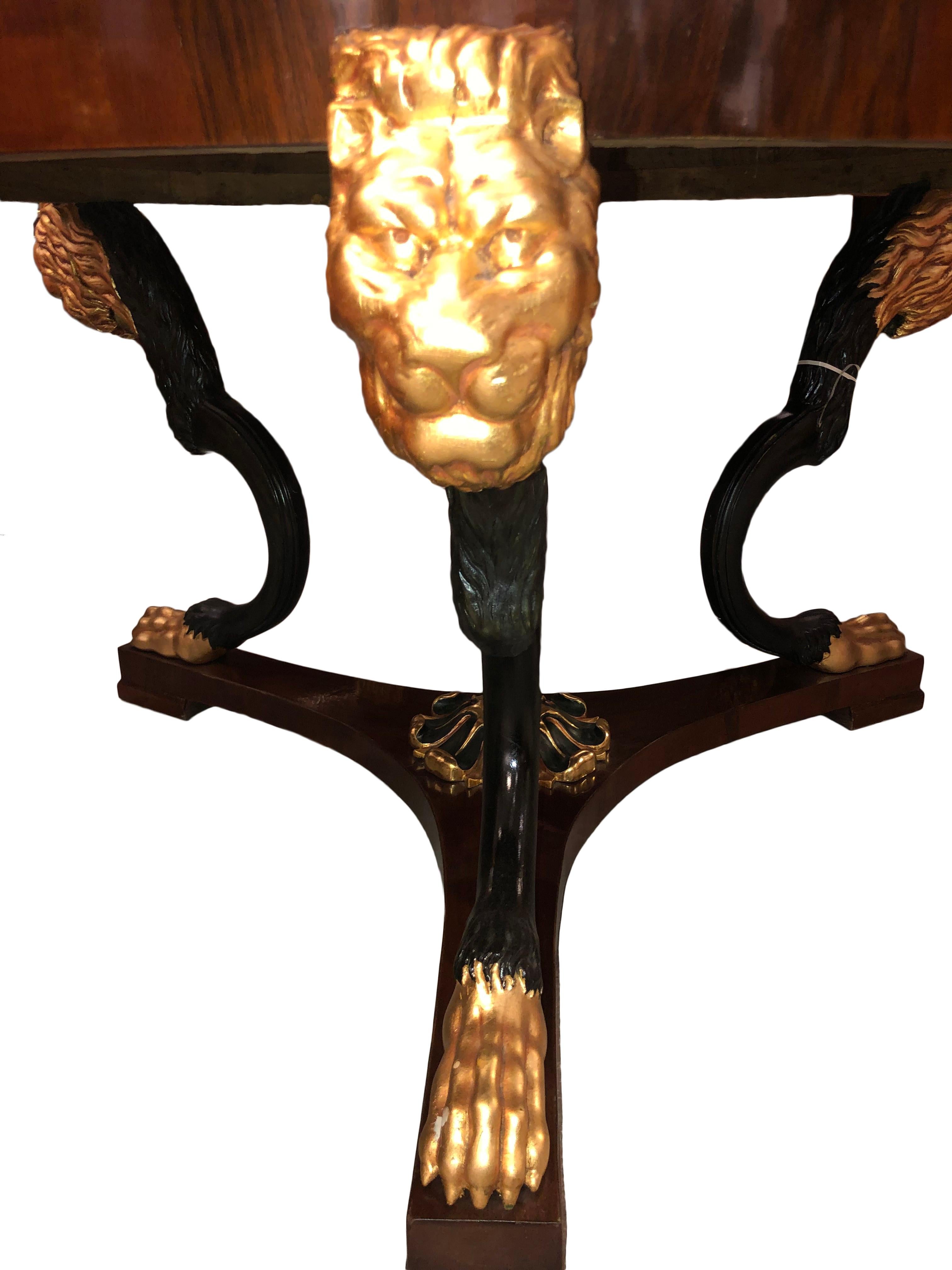 Giltwood Empire Revival Table by Sebastian Vogel For Sale