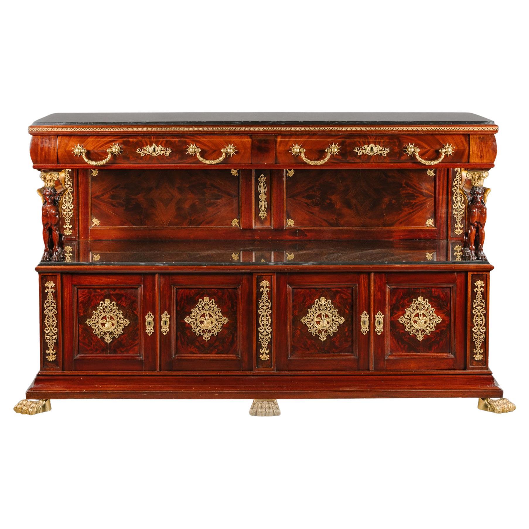 Empire Revival Two-Tier Buffet For Sale