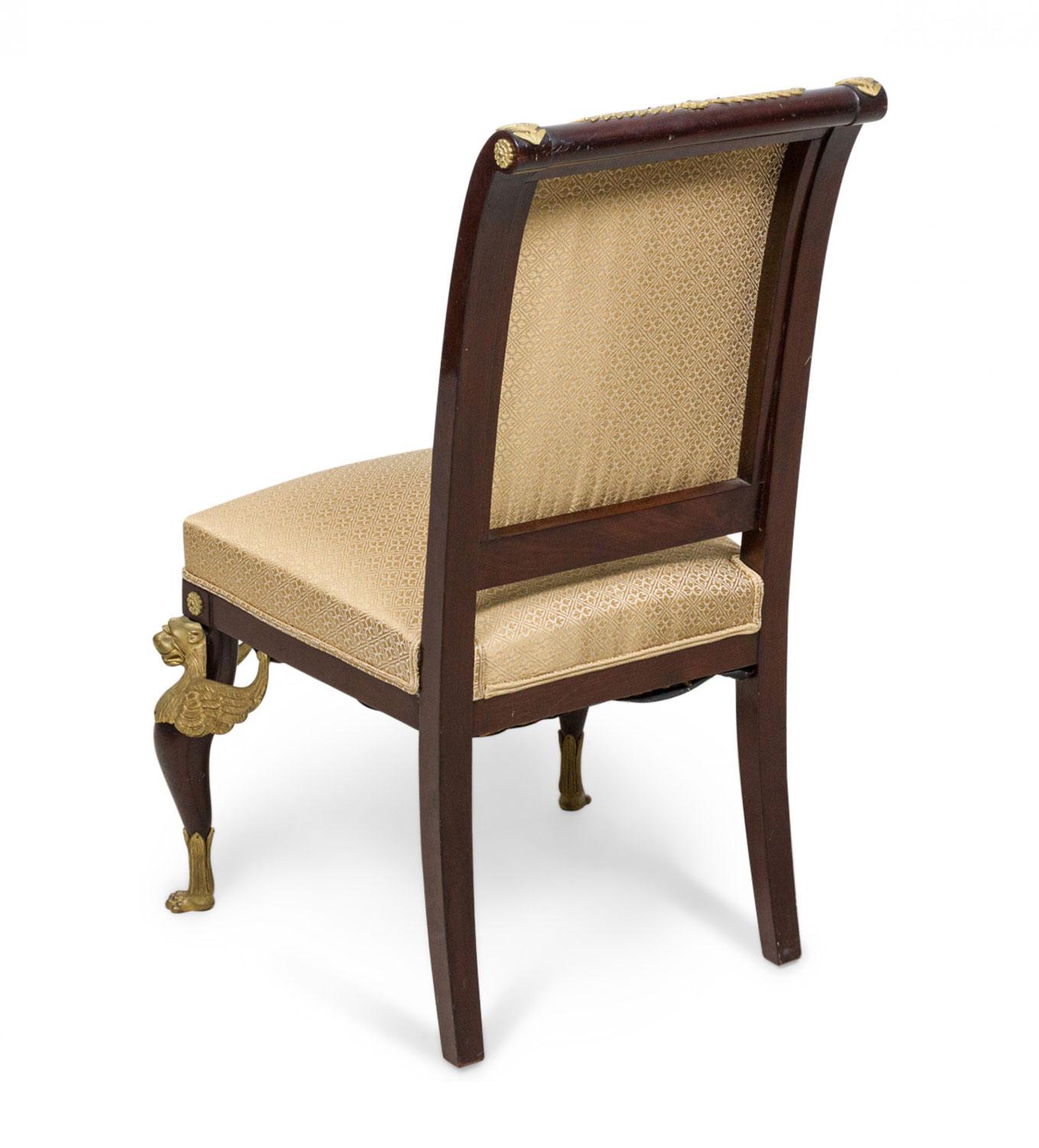 Empire Revival Upholstered Mahogany and Ormolu 7-Piece Salon Set en vente 1