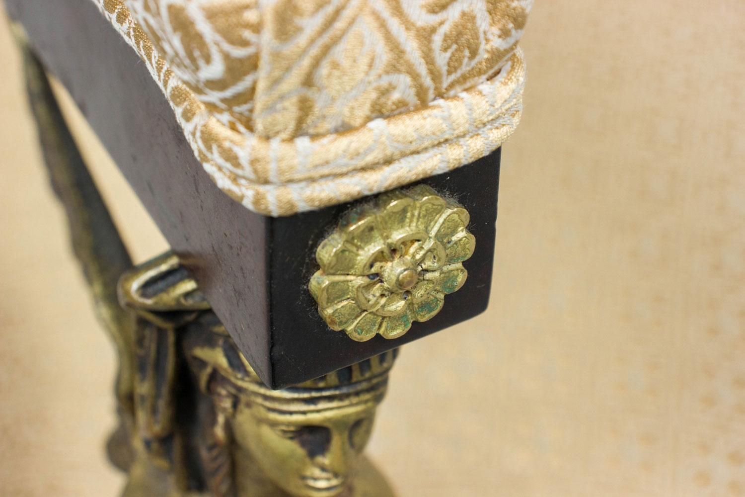 Empire Revival Upholstered Mahogany and Ormolu 7-Piece Salon Set en vente 3