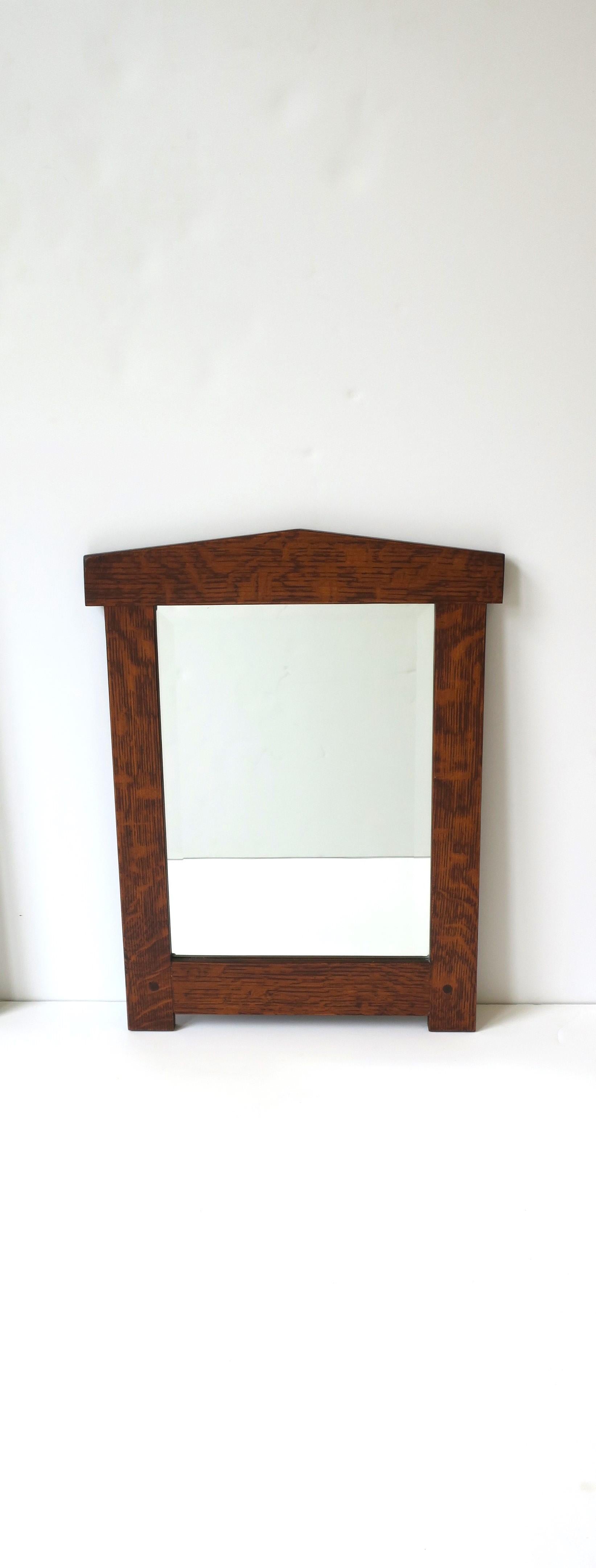 Empire Revival Wood Framed Wall Mirror with Beveled Glass  For Sale