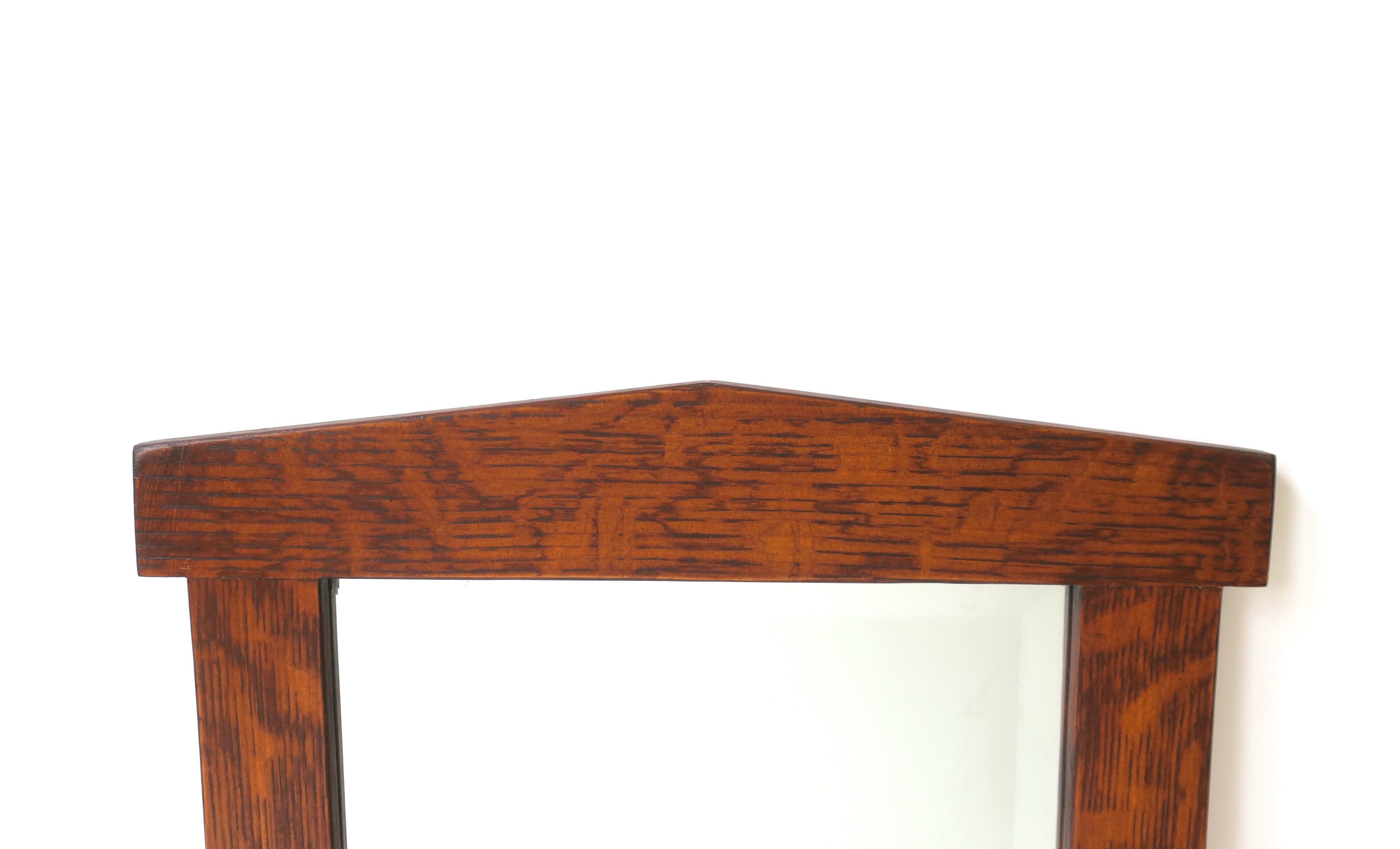 Wood Framed Wall Mirror with Beveled Glass  For Sale 1