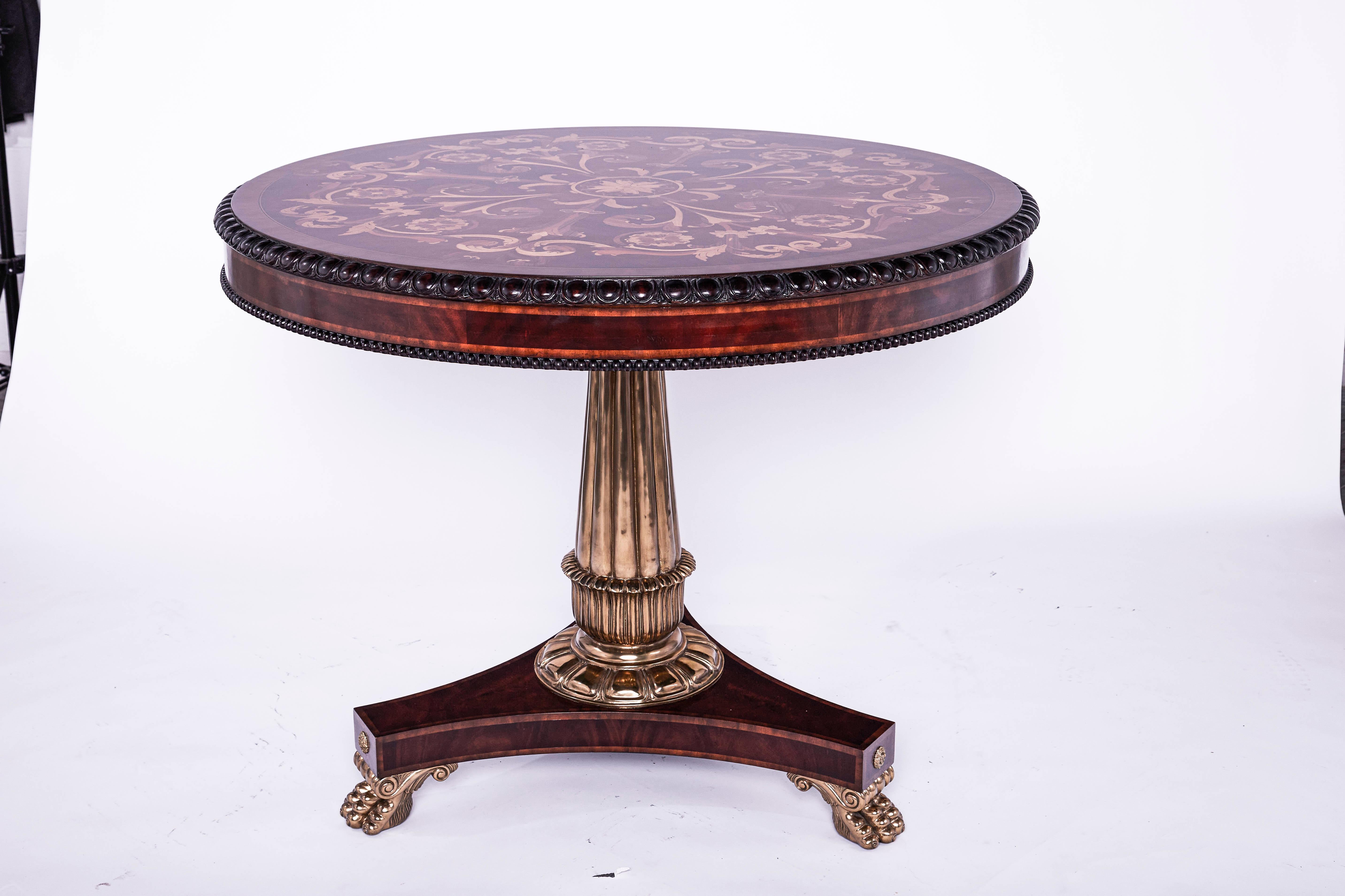 Late 20th Century Round Empire Table