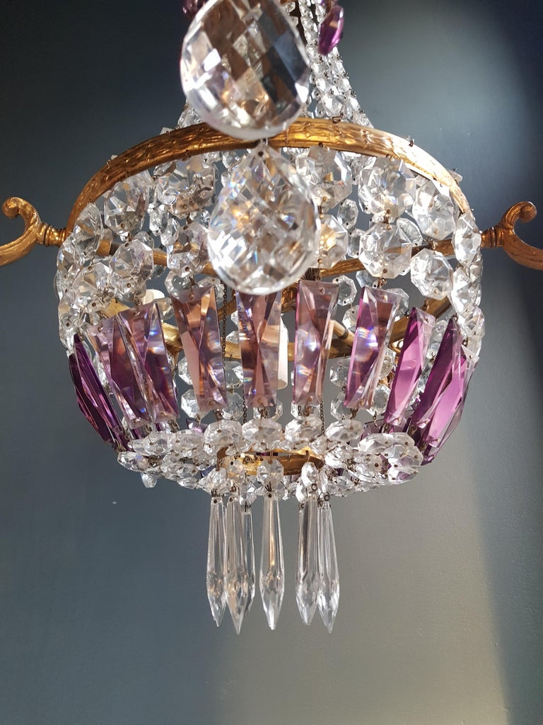 Empire Sac A Pearl Purple Chandelier Crystal Lustre Ceiling