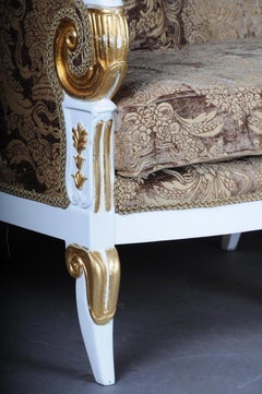 Empire Salon Seating Group with Side Tables Set Ameublement