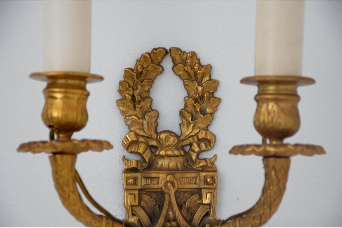 Empire Sconces, France, circa 1890 In Good Condition In Chorzów, PL