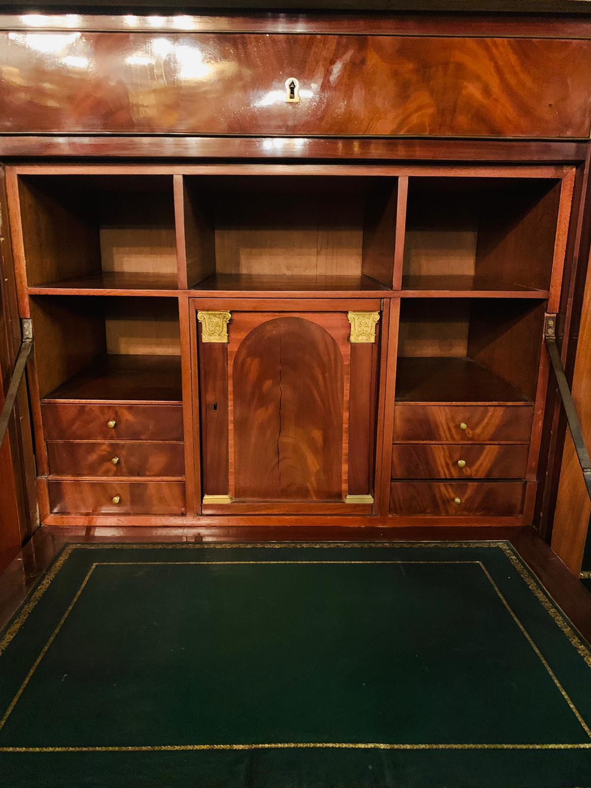 Empire Secretaire around 1800 Mahogany Veneer on Solid Oak Aristocratic Property 5