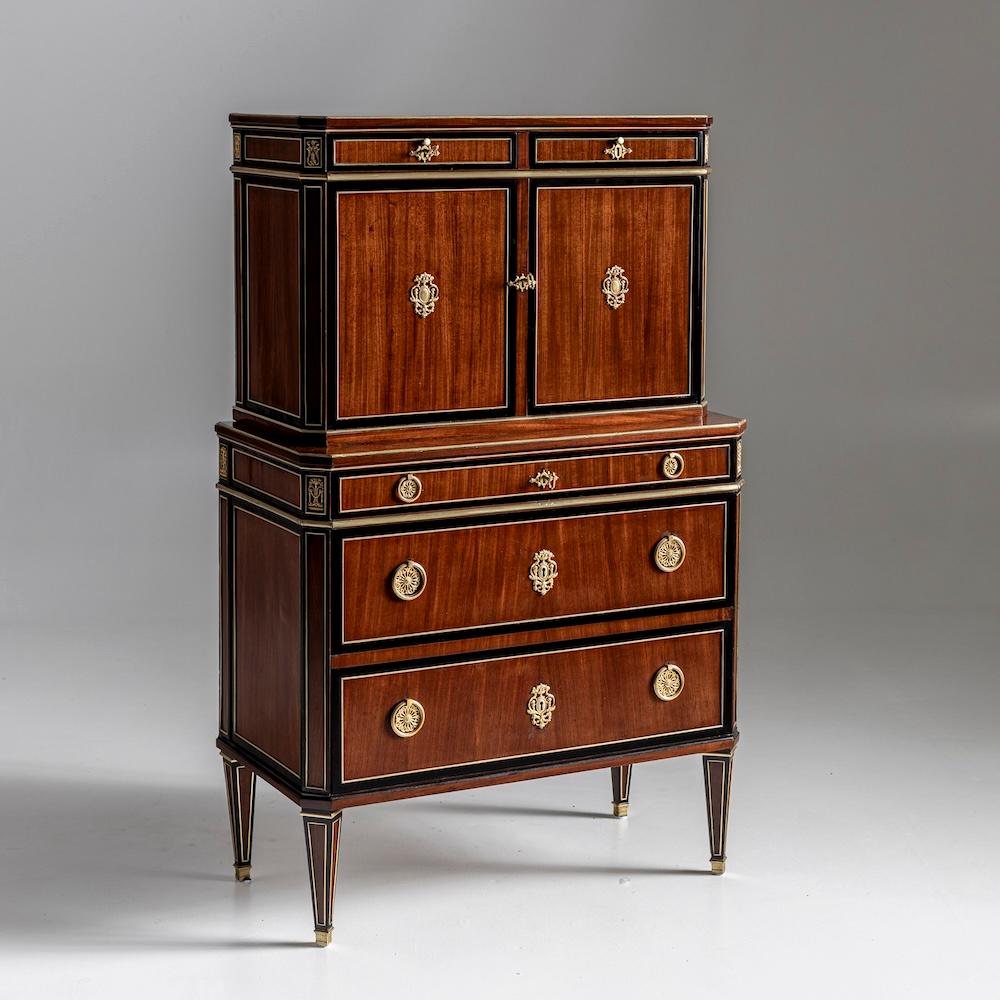 Veneer Empire Secretaire, Vienna around 1800