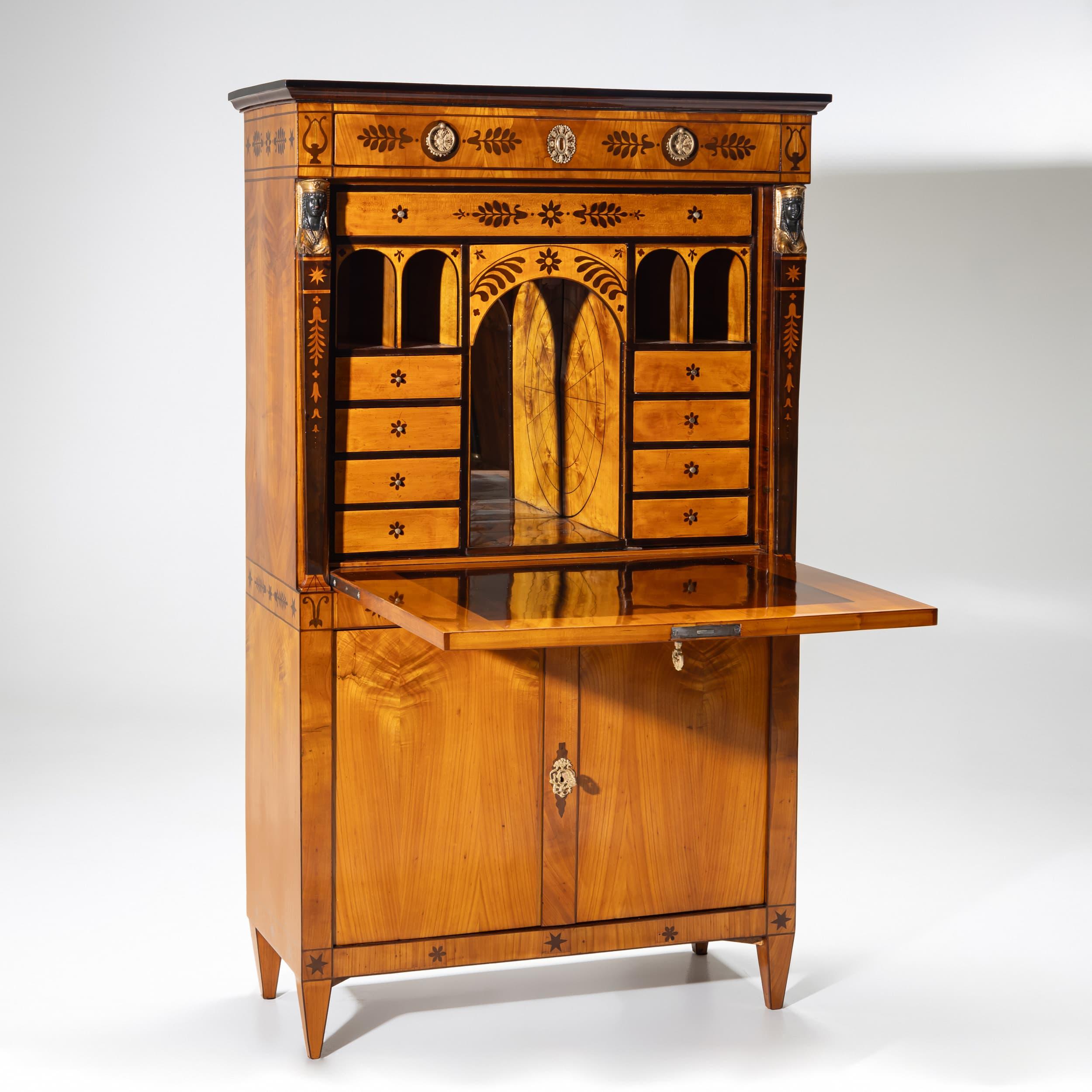Secretaire Empire, Vienne, vers 1810/15 Bon état - En vente à Greding, DE