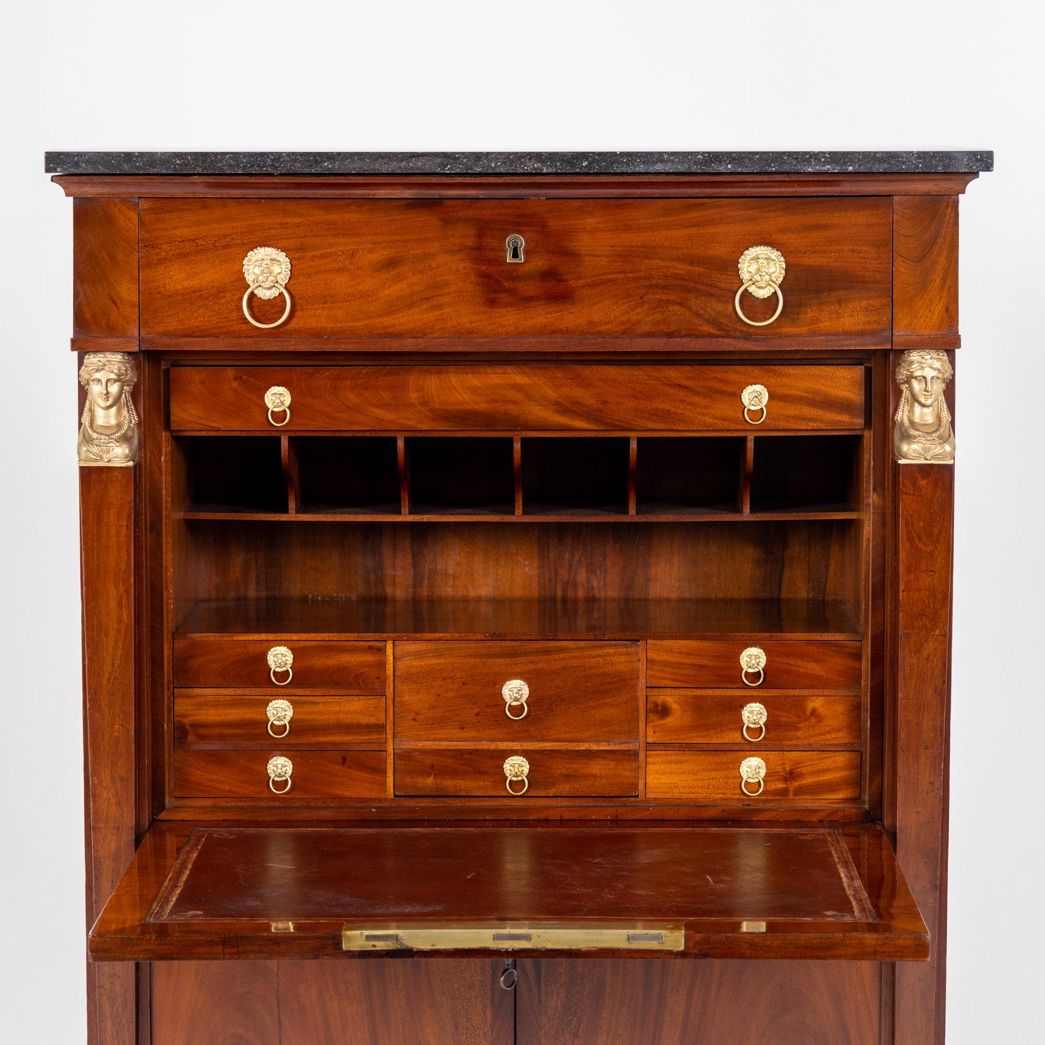 Early 19th Century Empire secretaire à abattant, France around 1810 For Sale