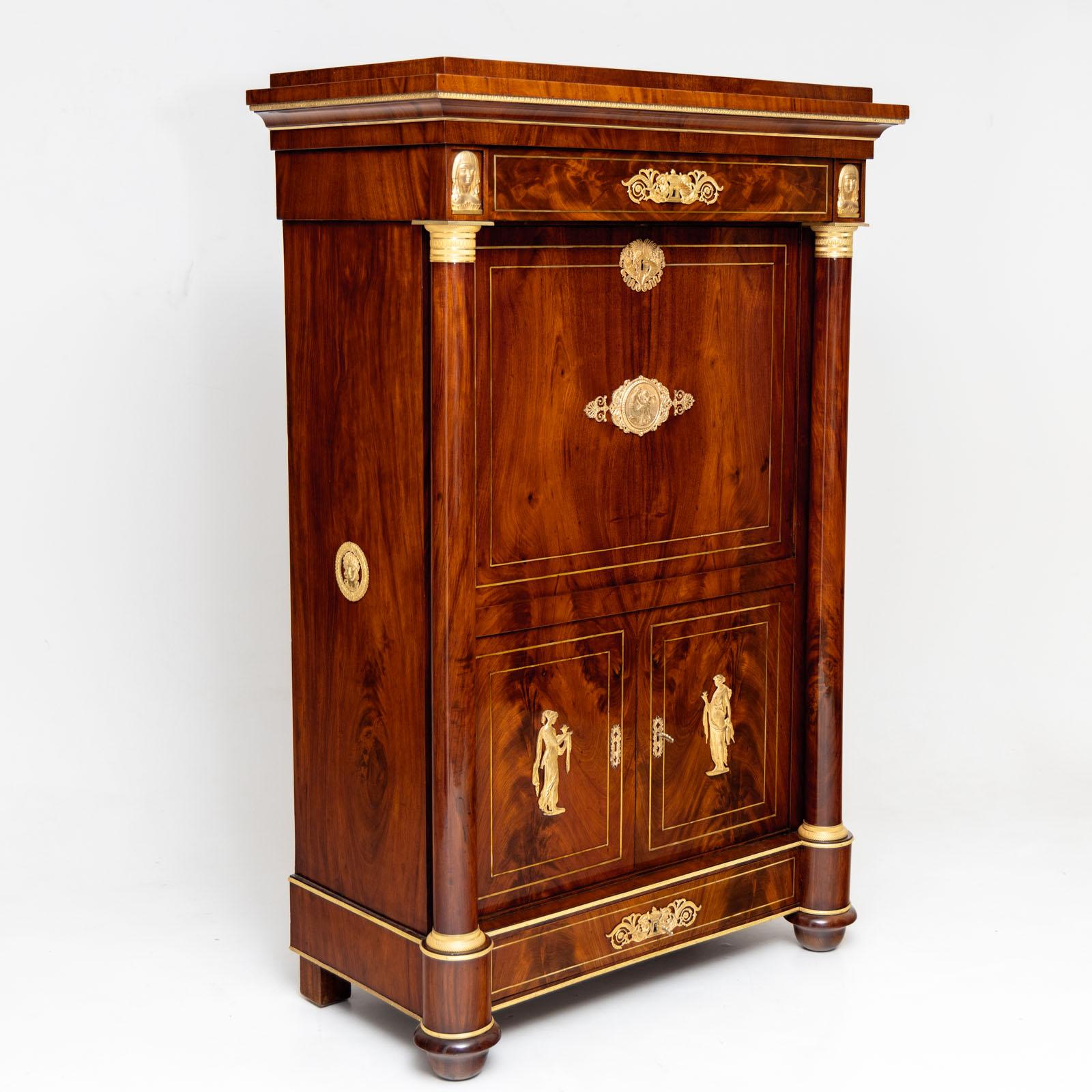 Empire Secretary à abattant, France early 19th century For Sale 5