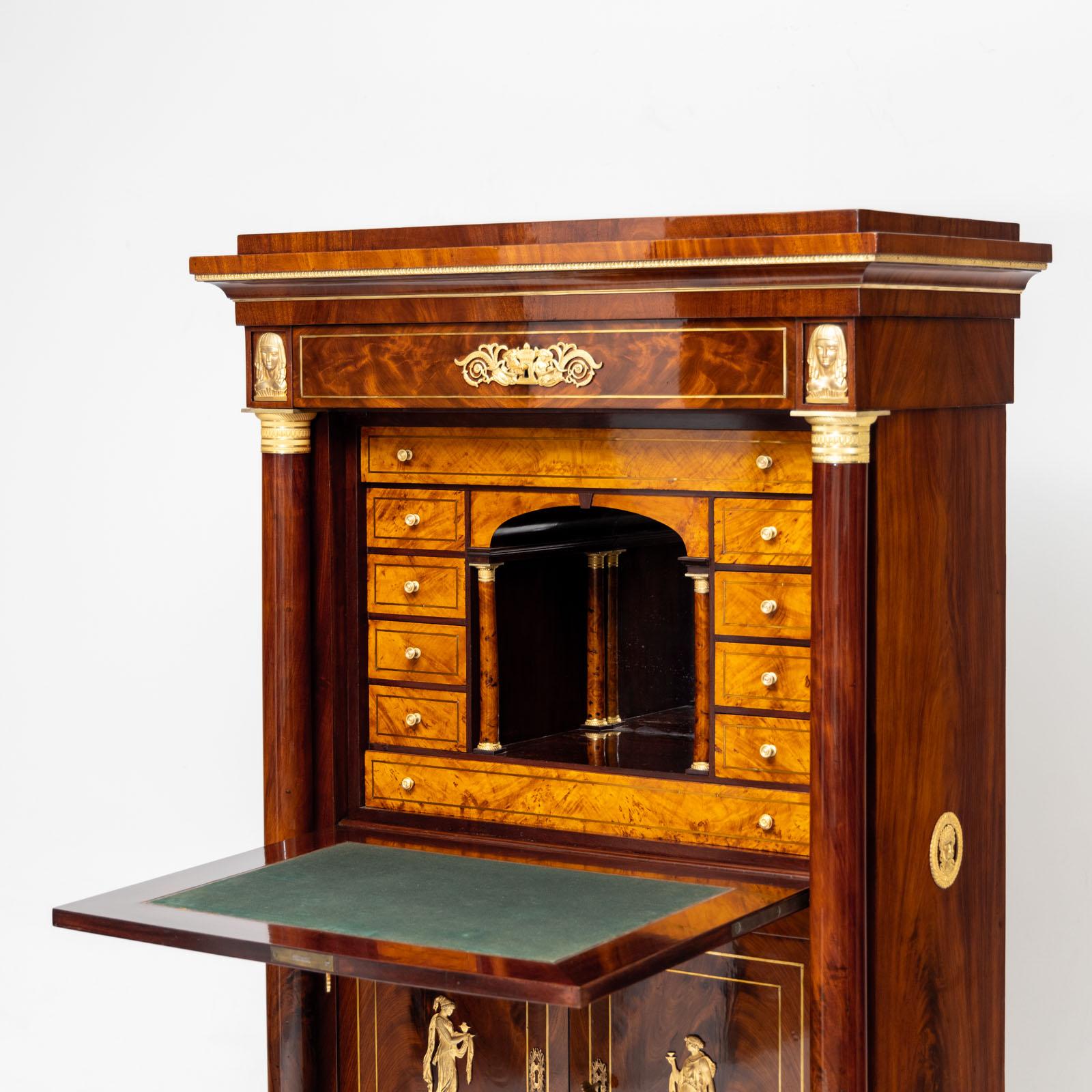 French Empire Secretary à abattant, France early 19th century For Sale