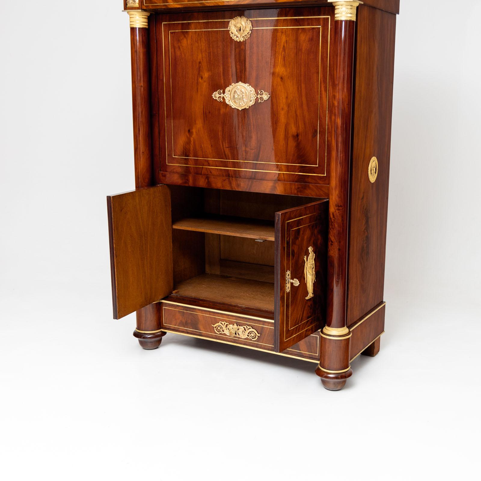 19th Century Empire Secretary à abattant, France early 19th century For Sale