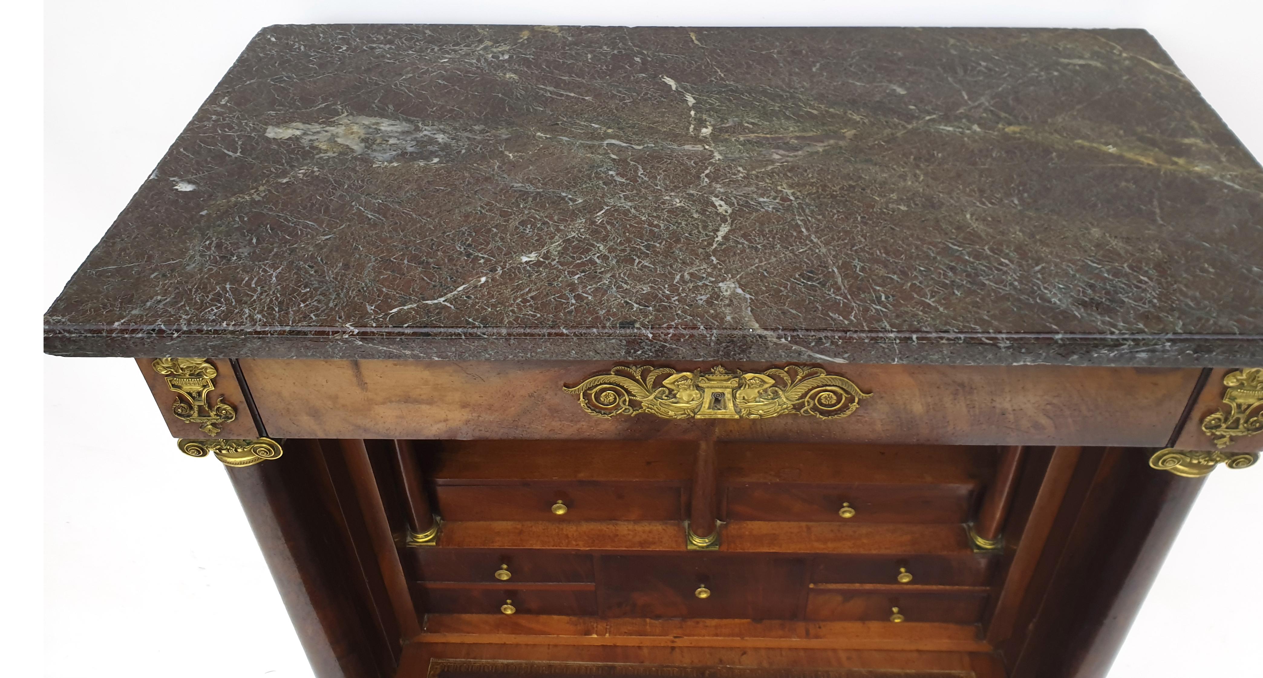 Empire Secretary or Writing Cabinet in Mahogany, Paris, 1800s (Französisch)