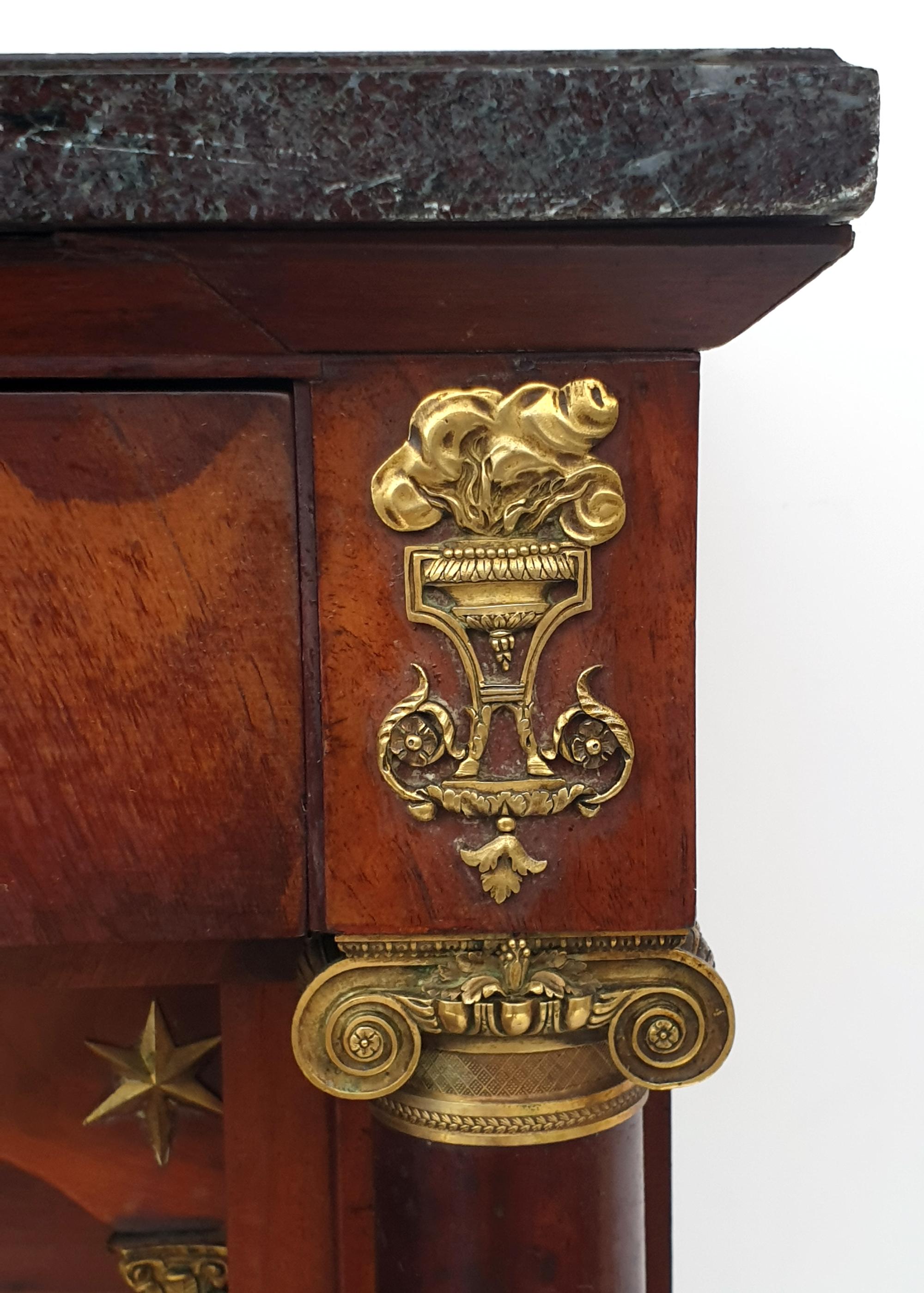 Empire Secretary or Writing Cabinet in Mahogany, Paris, 1800s 1