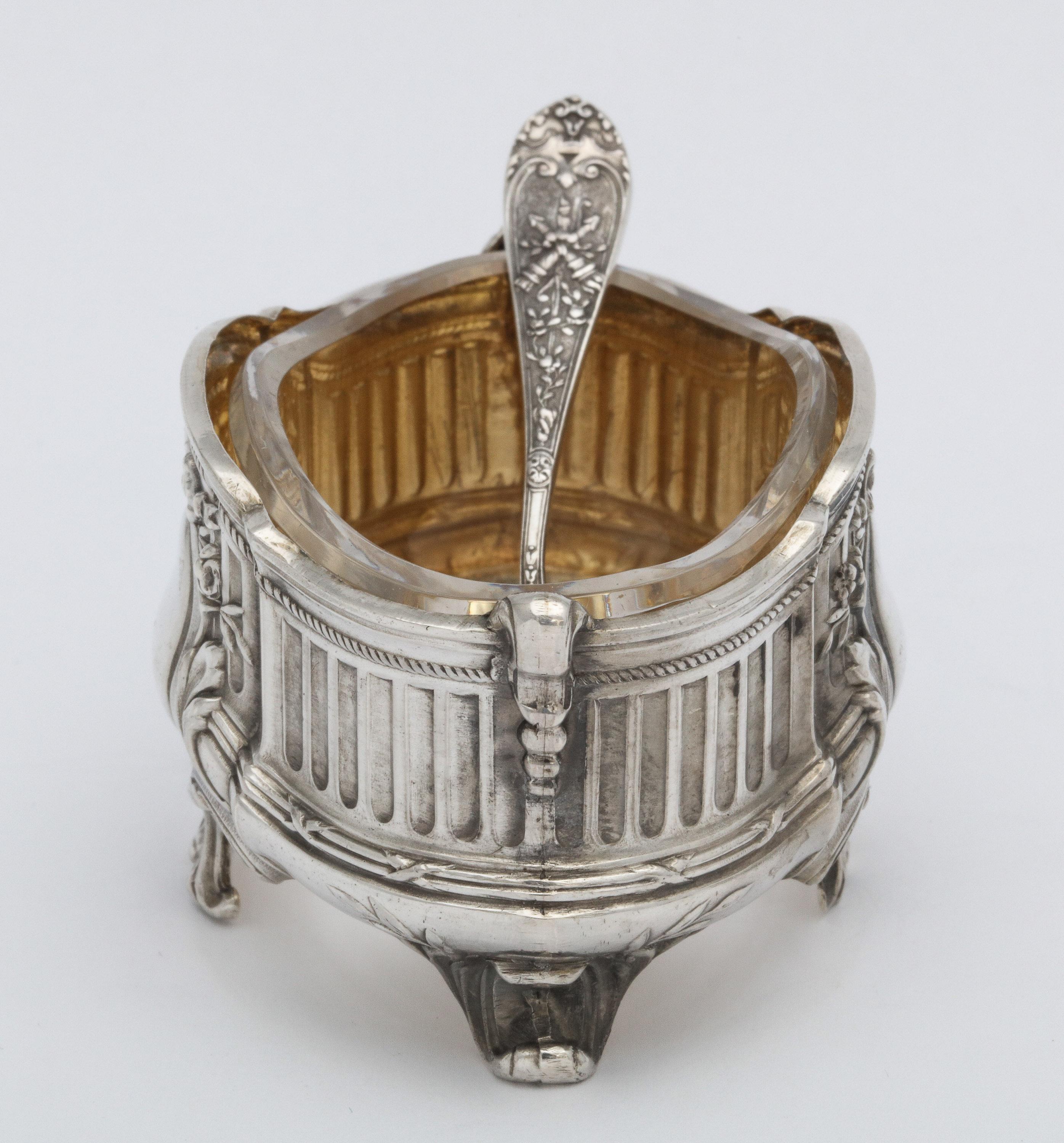 Empire Set of Four French Sterling Silver '.950' Footed Open Salt Cellars-Venner For Sale 2