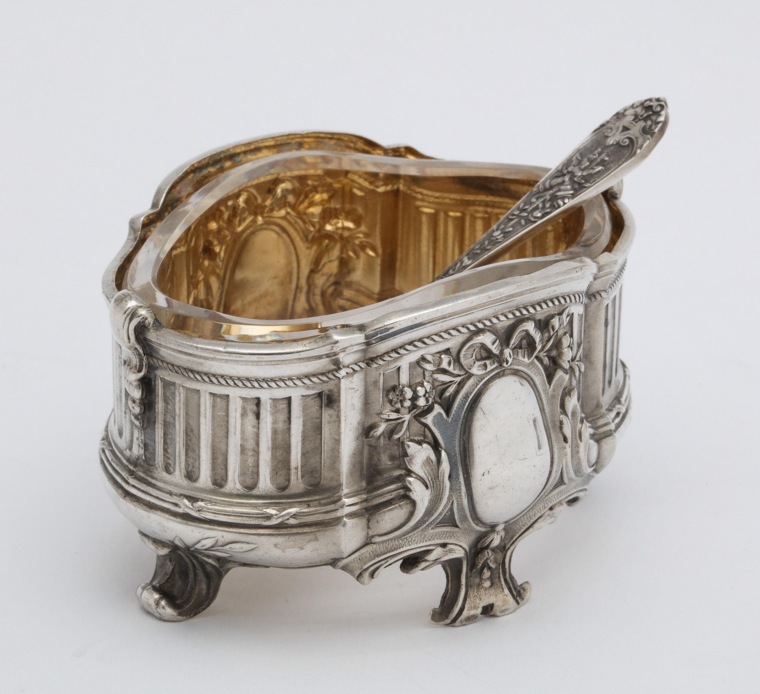 Empire Set of Four French Sterling Silver '.950' Footed Open Salt Cellars-Venner For Sale 3