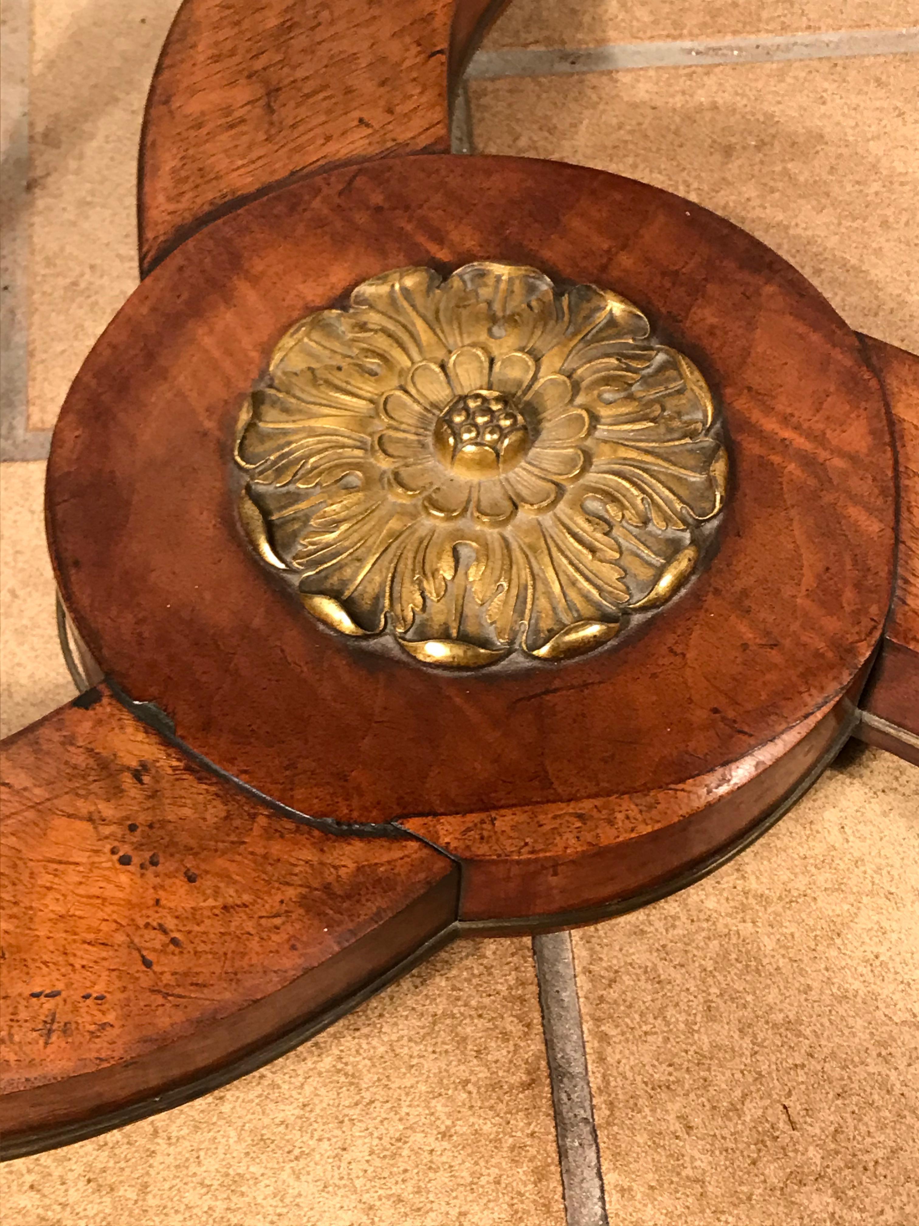 Veneer Empire Side Table, France, 1810 For Sale