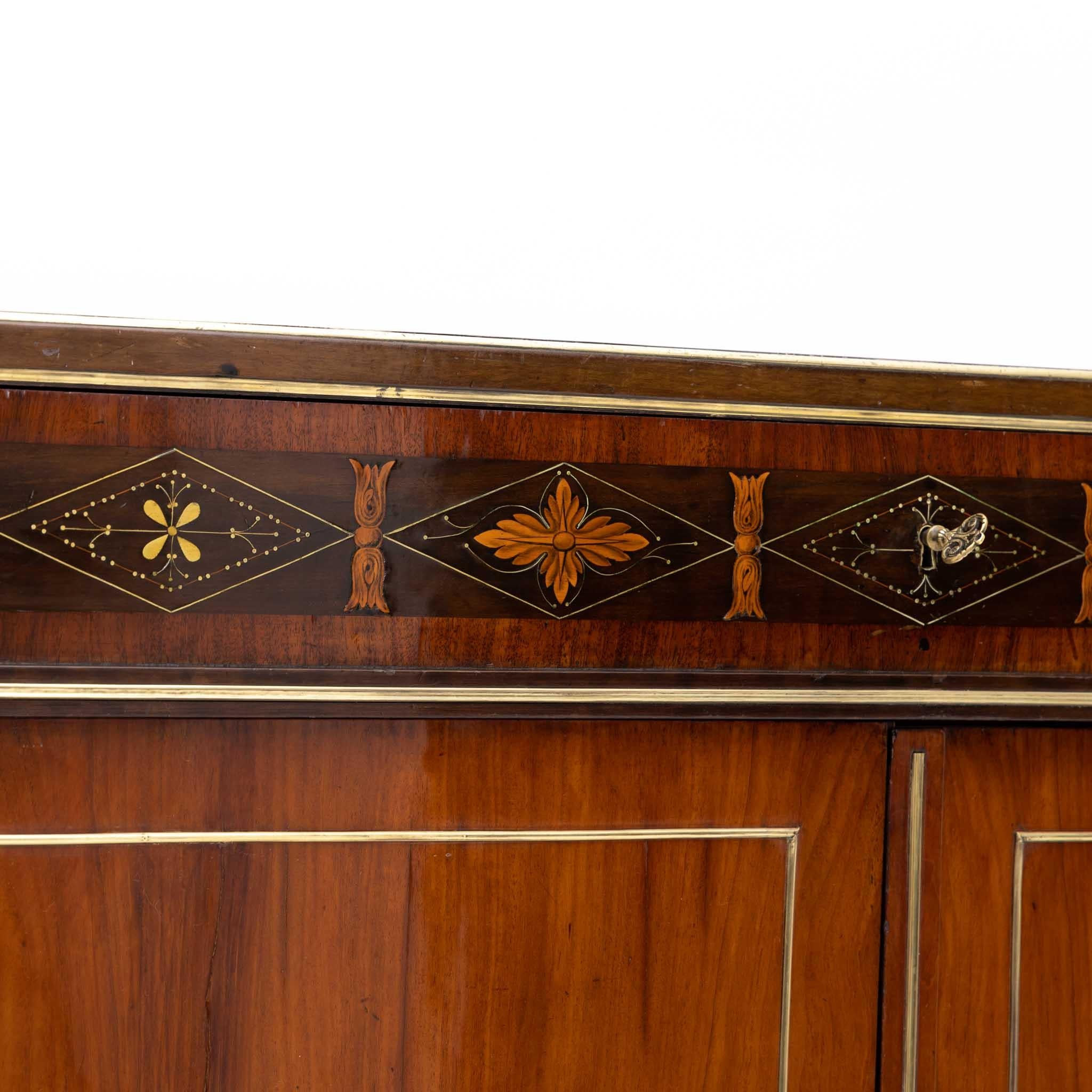 Brass Empire Sideboard, Vienna early 19th Century For Sale
