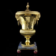 Empire Silver-Gilt Vase and Cover with Rooster Lid, France, 1798-1809