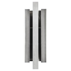 Escultura luminosa contemporánea de aluminio cepillado y plata de Marie Jeunet