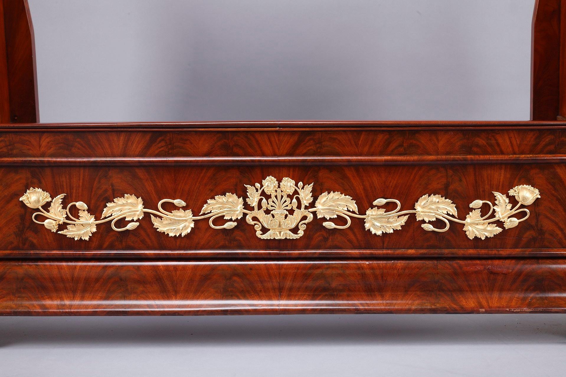 Gilt Empire Sleight Bed Attributed to Jacob Frères and Thomire