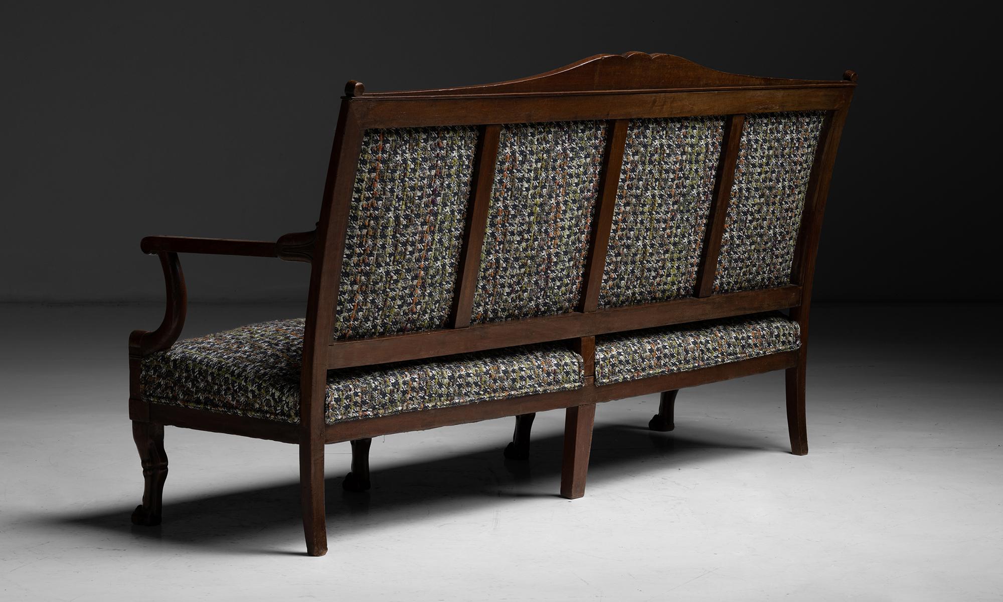 Empire Sofa in Textured Wool Blend, France, circa 1840 4