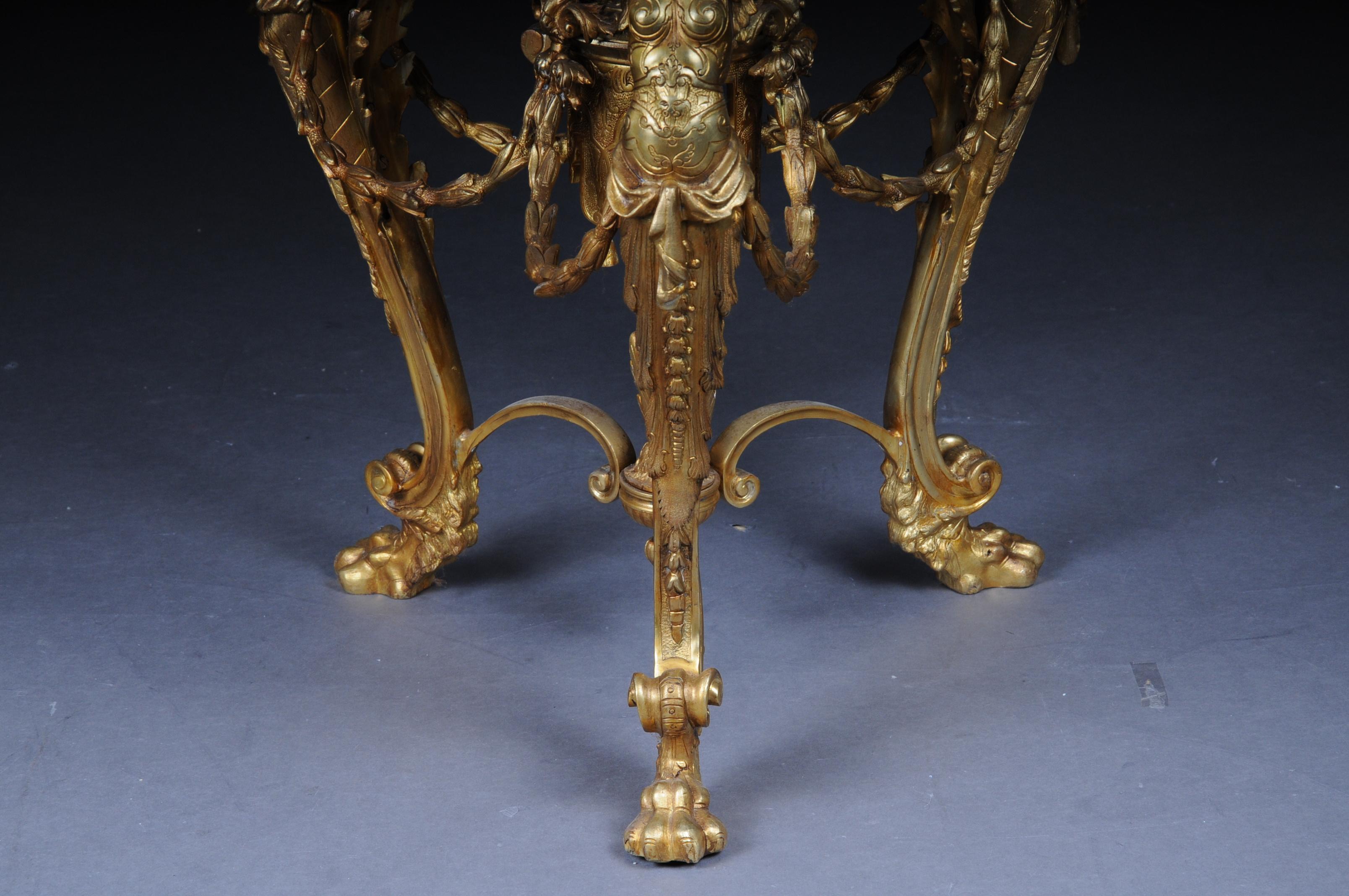 Empire Splendid French Saloon Table, Bronze Gilt For Sale 10