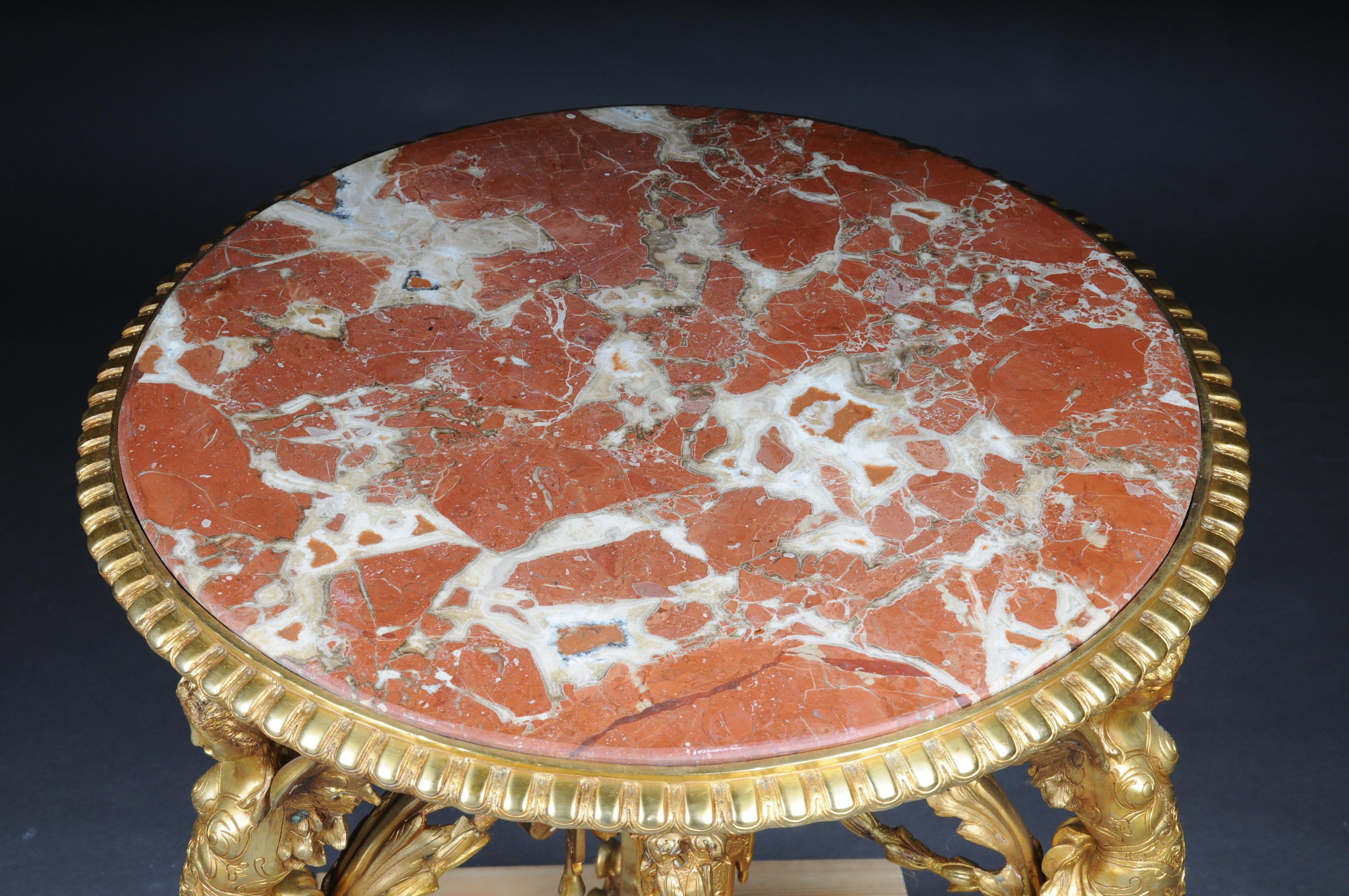 Empire Splendid French Saloon Table, Bronze Gilt For Sale 13