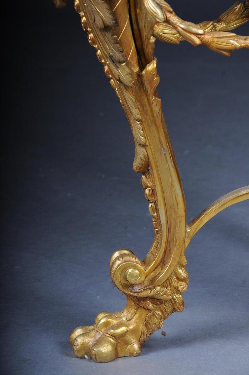 Bronzo Splendido tavolo da salotto francese Empire, bronzo dorato in vendita