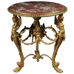 Empire Splendid French Saloon Table, Bronze Gilt