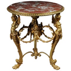 Empire Splendid French Saloon Table, Bronze Gilt