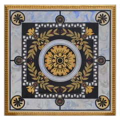 Table basse carrée Scagliola Art - Base en bois faite à la main en Italie par Cupioli