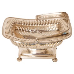 Empire Silver Basket Pierced Georgian Openwork Basket Napoleonic 19th Century