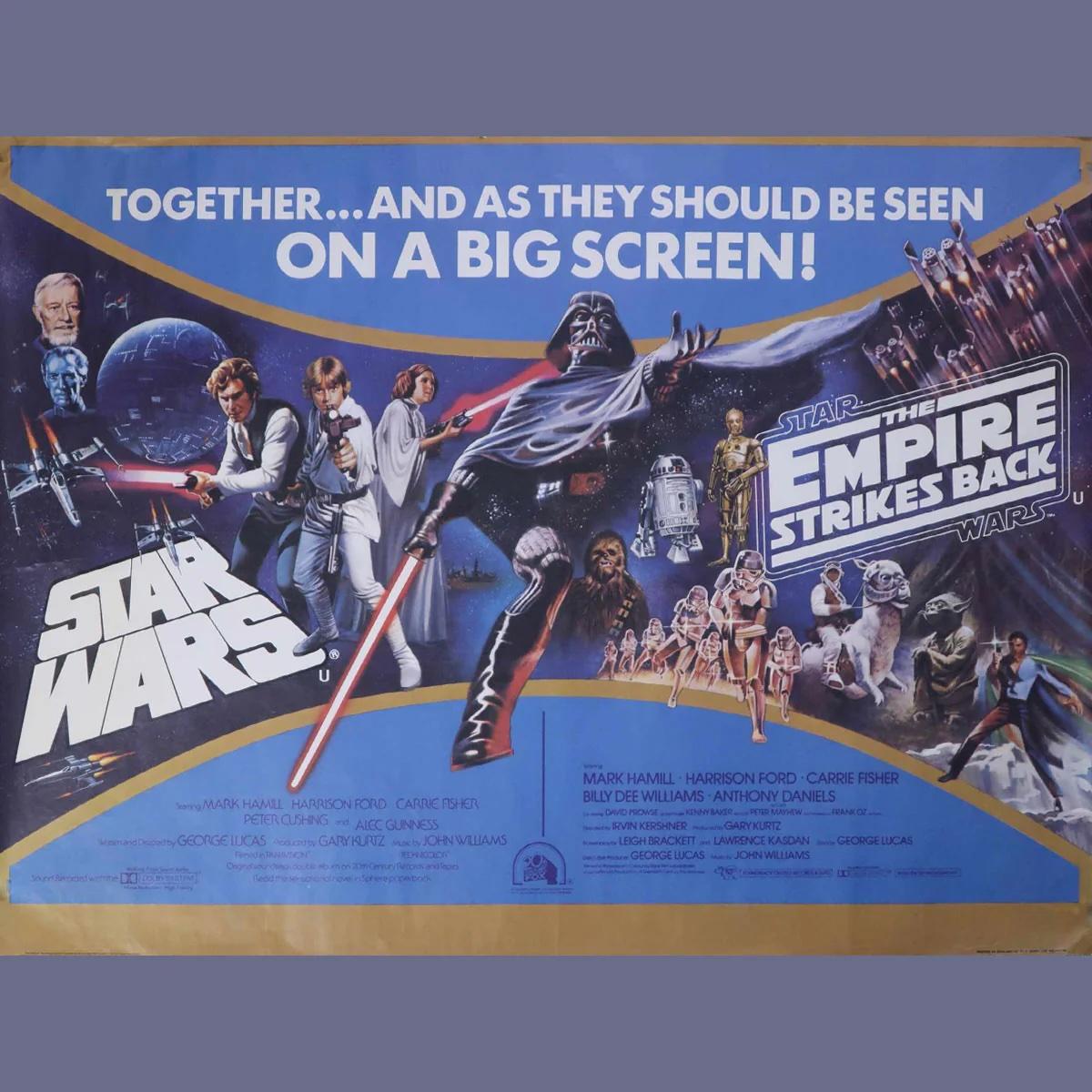 Das Imperium schlägt zurück, Das (1980)
Original British Quad (30 X 40 Zoll)

Dies ist die zweite Variante des Plakats mit 