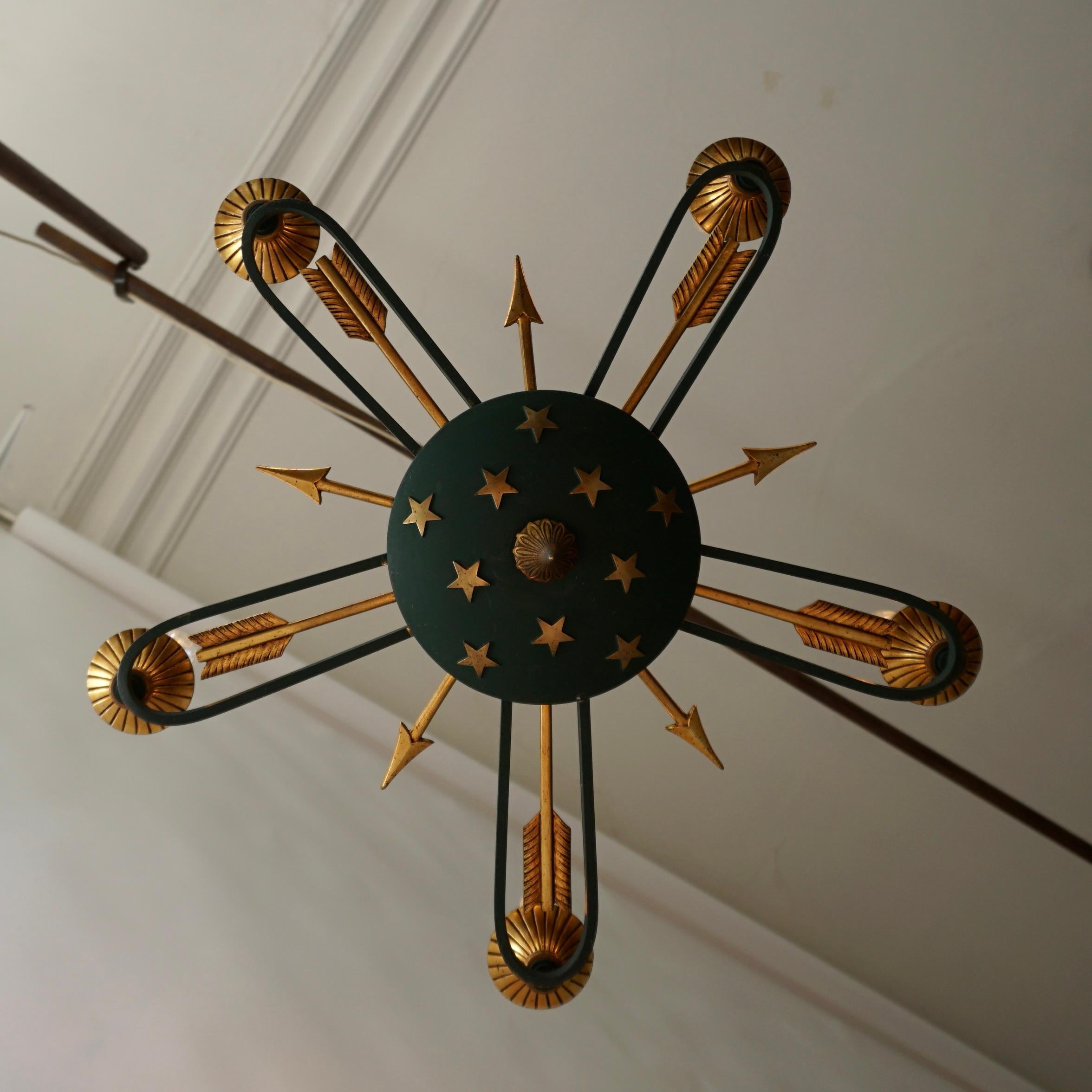 Empire Style 1950s Chandelier In Good Condition In Antwerp, BE