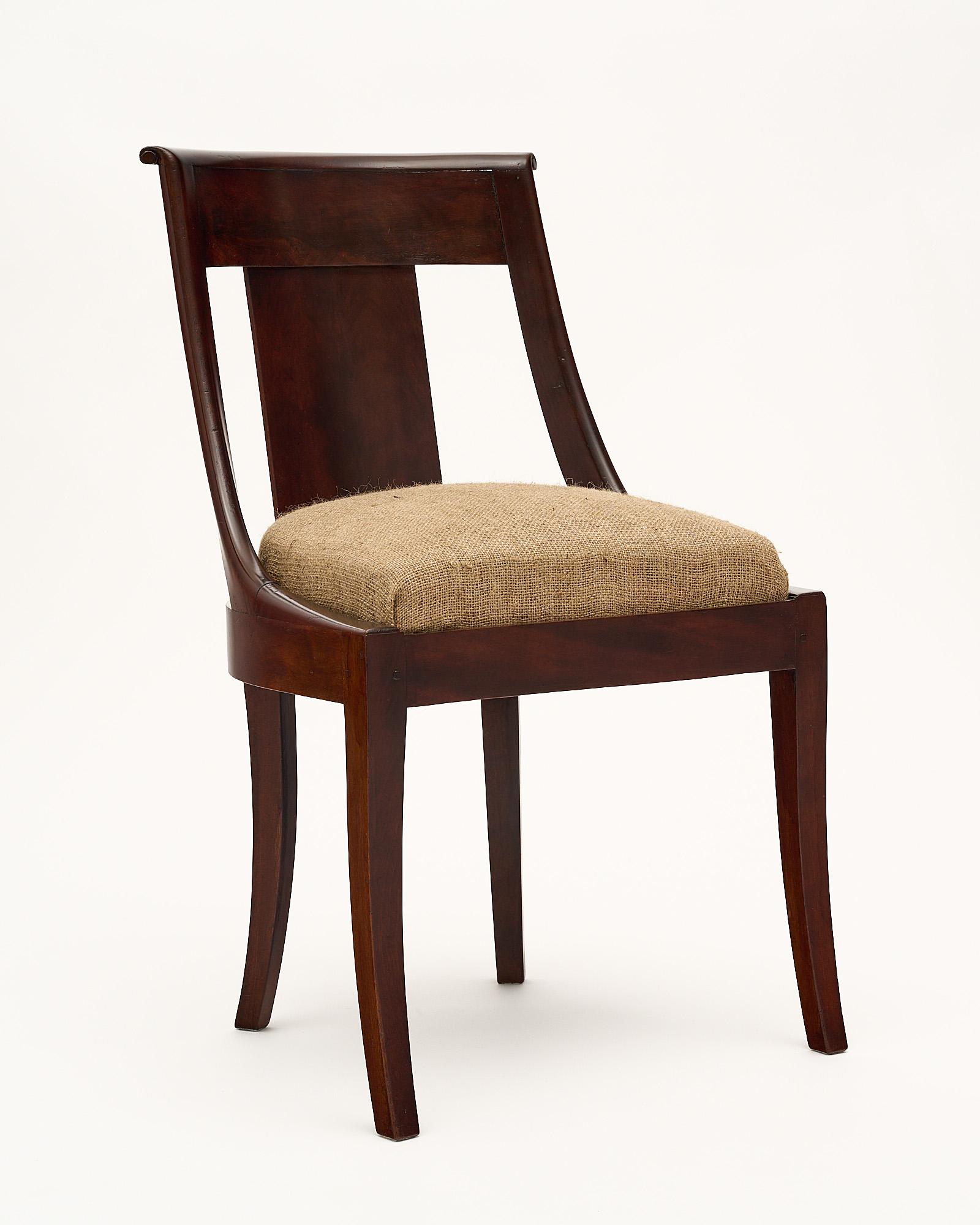 French Empire Style Antique Gondola Chairs