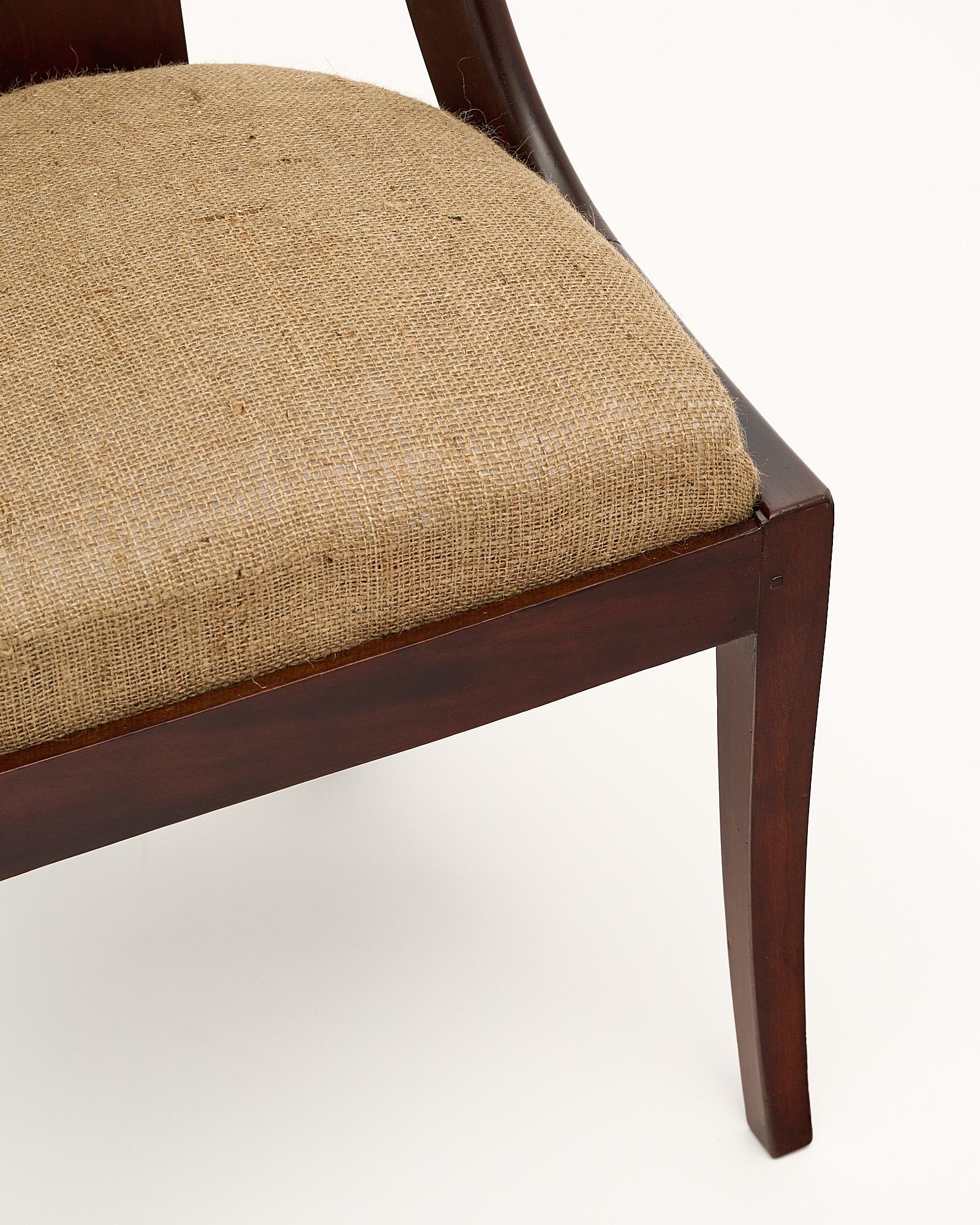 Empire Style Antique Gondola Chairs In Good Condition In Austin, TX