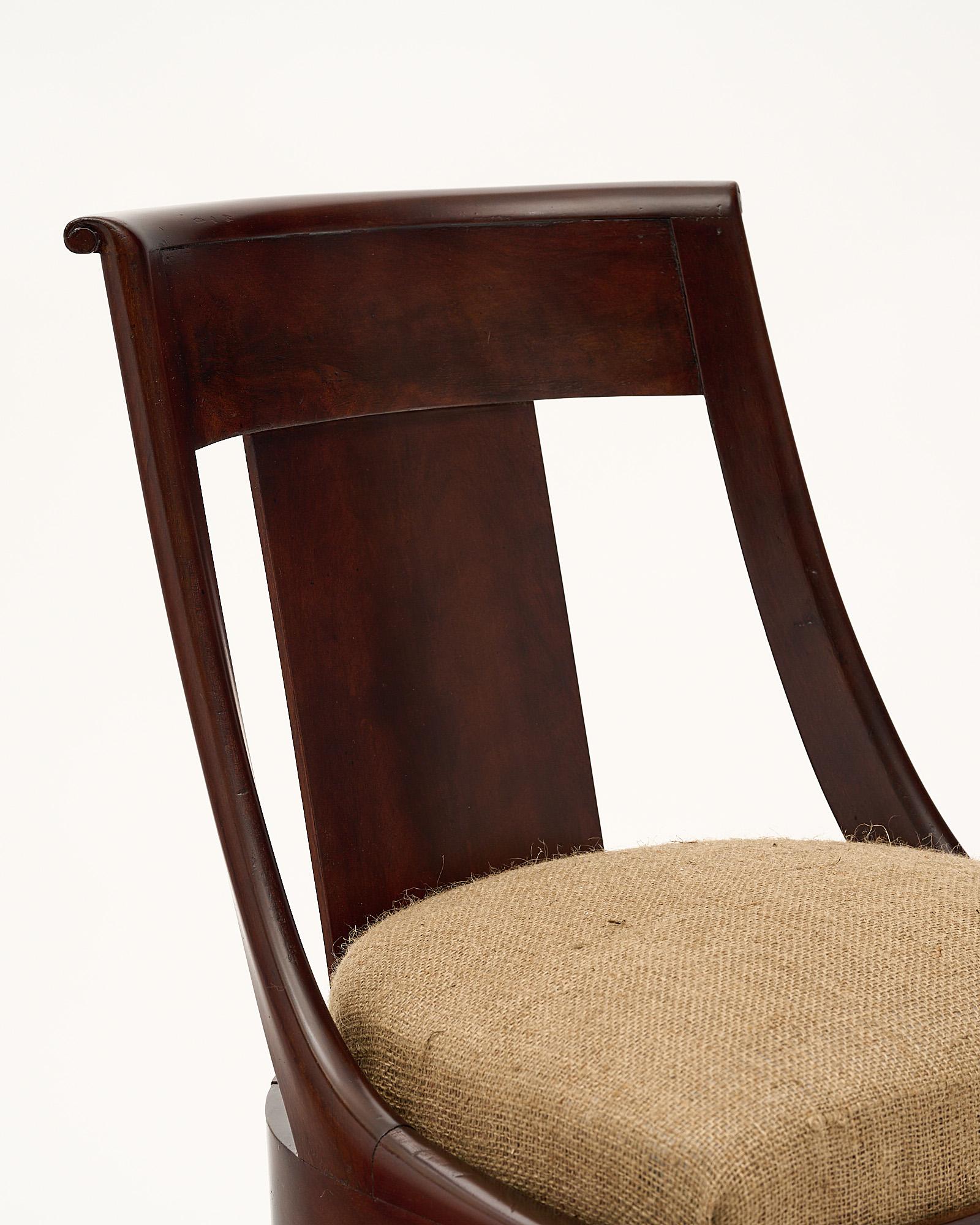 Mid-20th Century Empire Style Antique Gondola Chairs